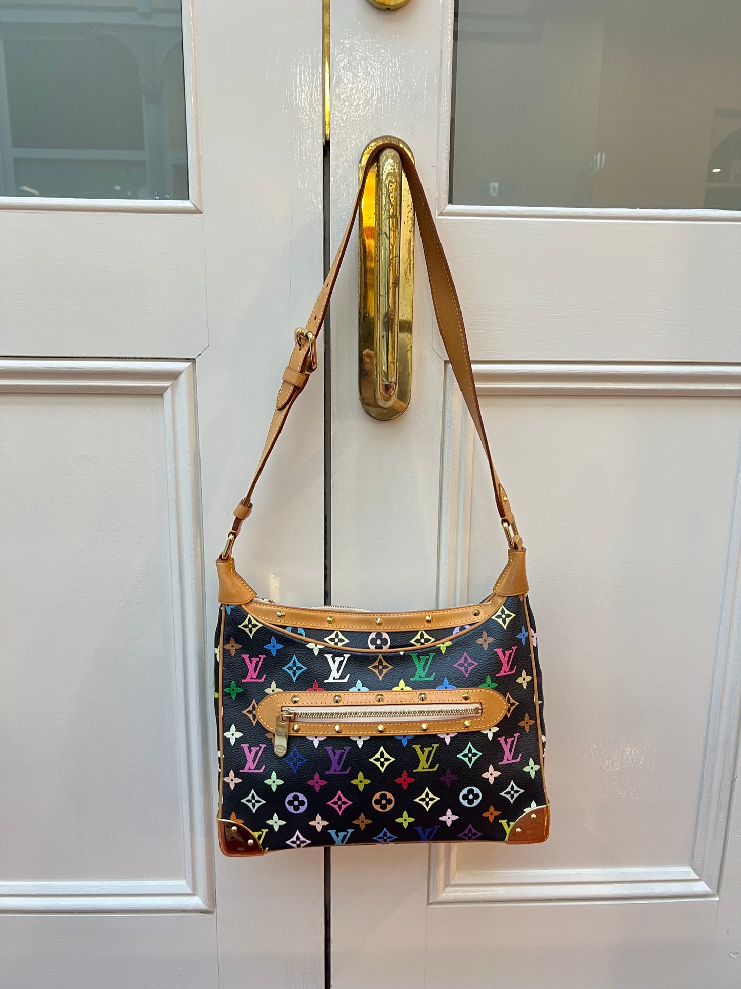 Pre-loved Louis Vuitton x Murakami Limited Edition Monogram Multicolor Boulogne Bag