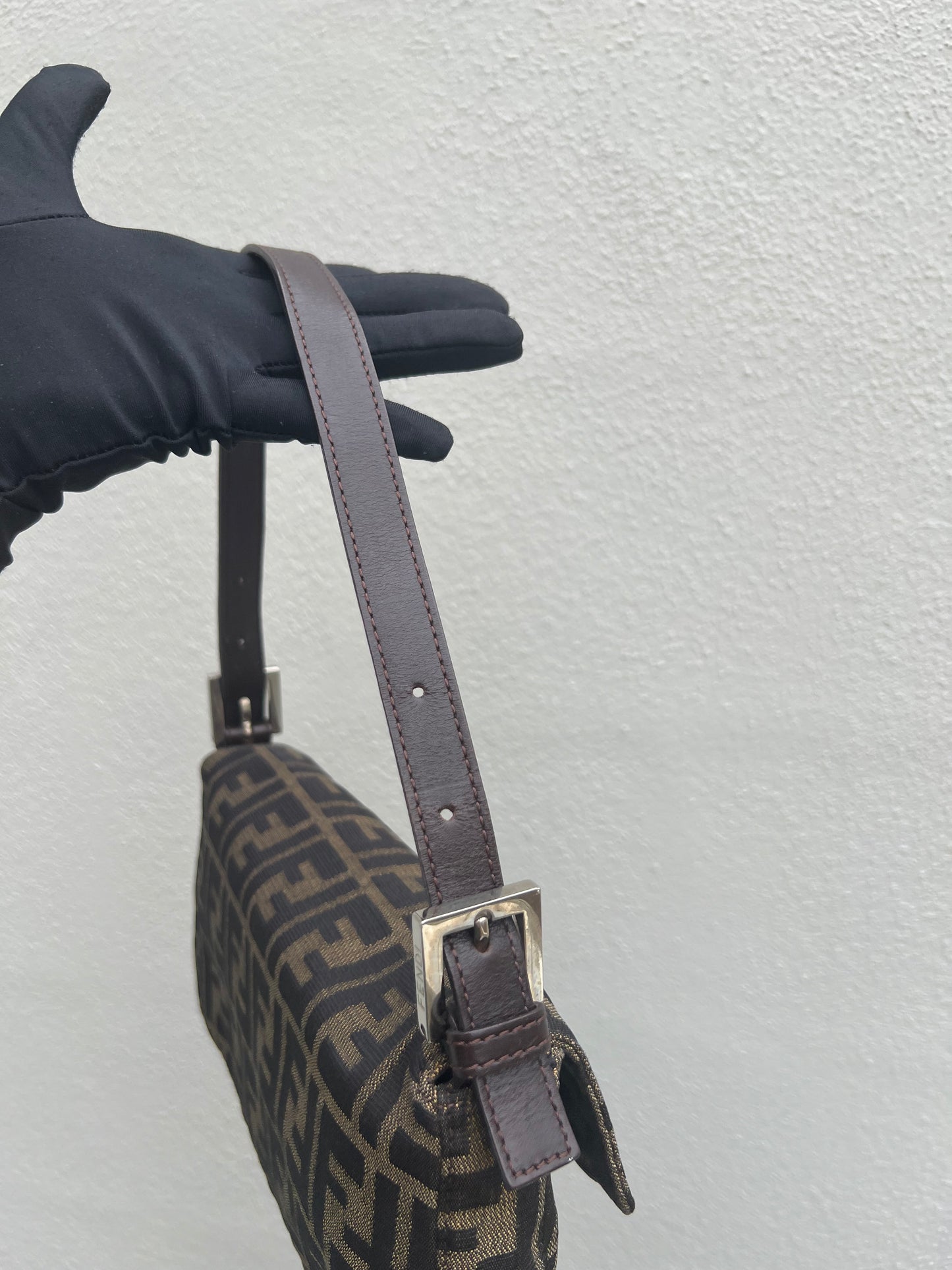 Pre-loved Fendi Vintage Zucca Baguette Handbag
