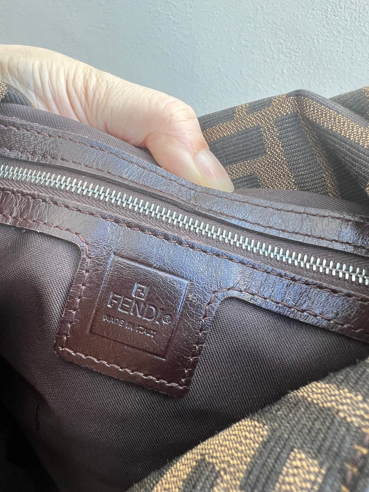 Pre-loved Fendi Vintage Zucca Mamma Handbag