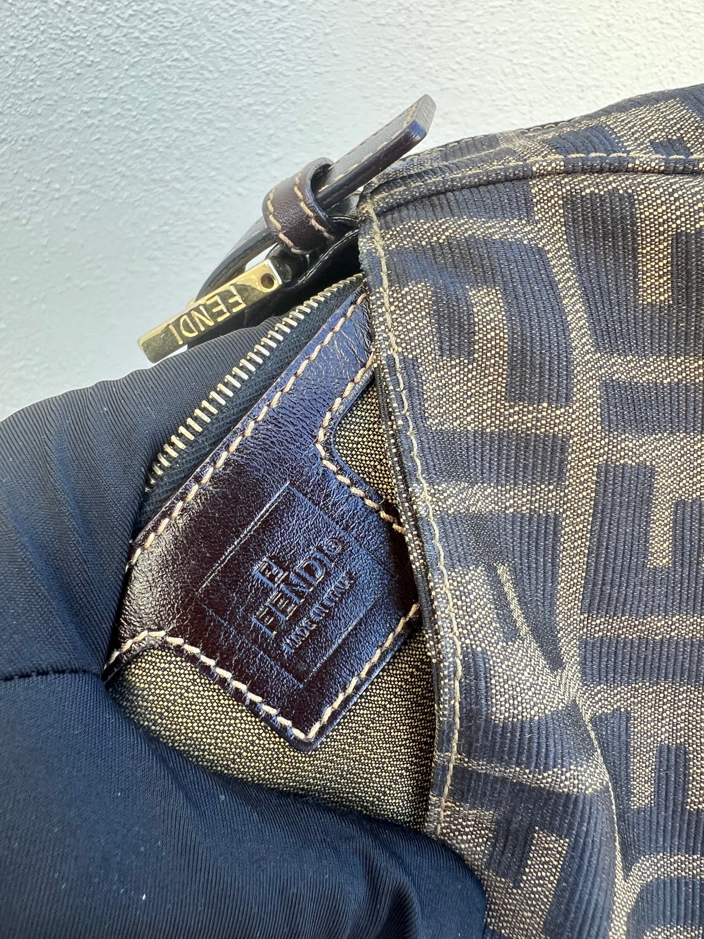 Pre-loved Fendi Vintage Zucca Baguette Handbag