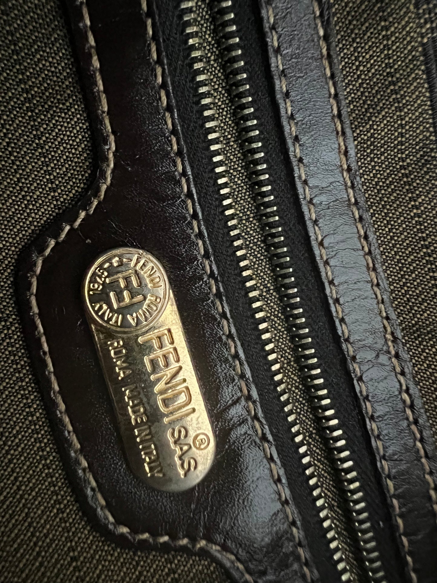 Pre-loved Fendi Vintage Zucca Baguette Handbag