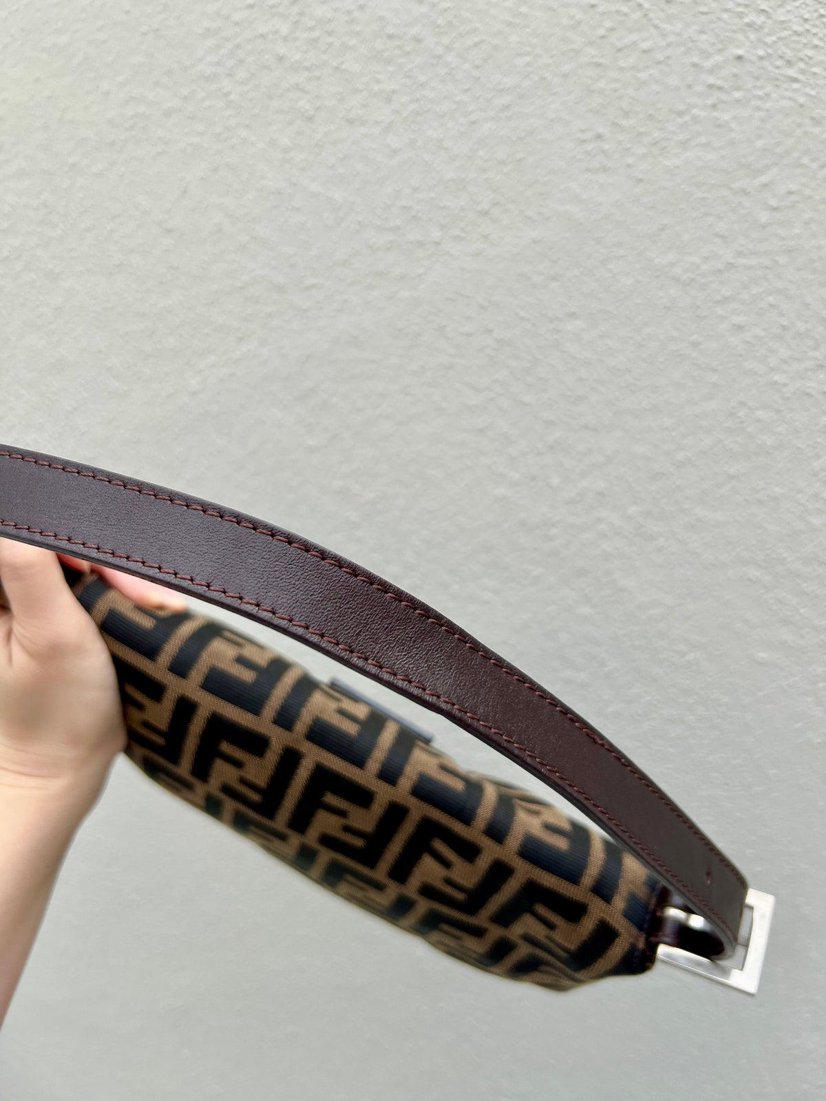 Pre-loved Fendi Vintage Zucca Baguette Handbag