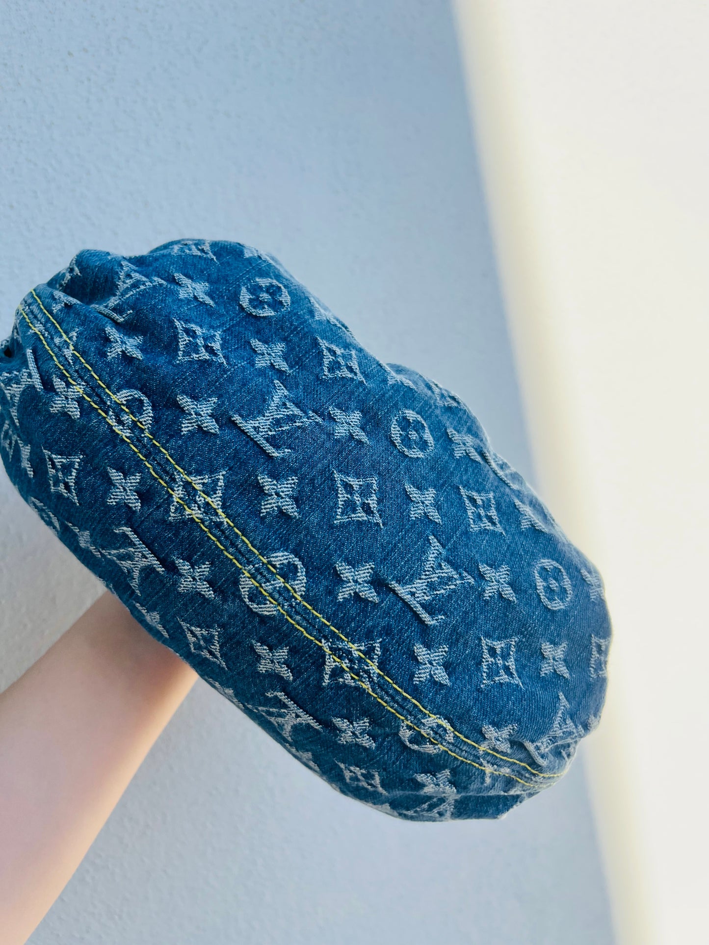 Pre-loved Louis Vuitton Vintage Monogram Denim Pleaty Handbag