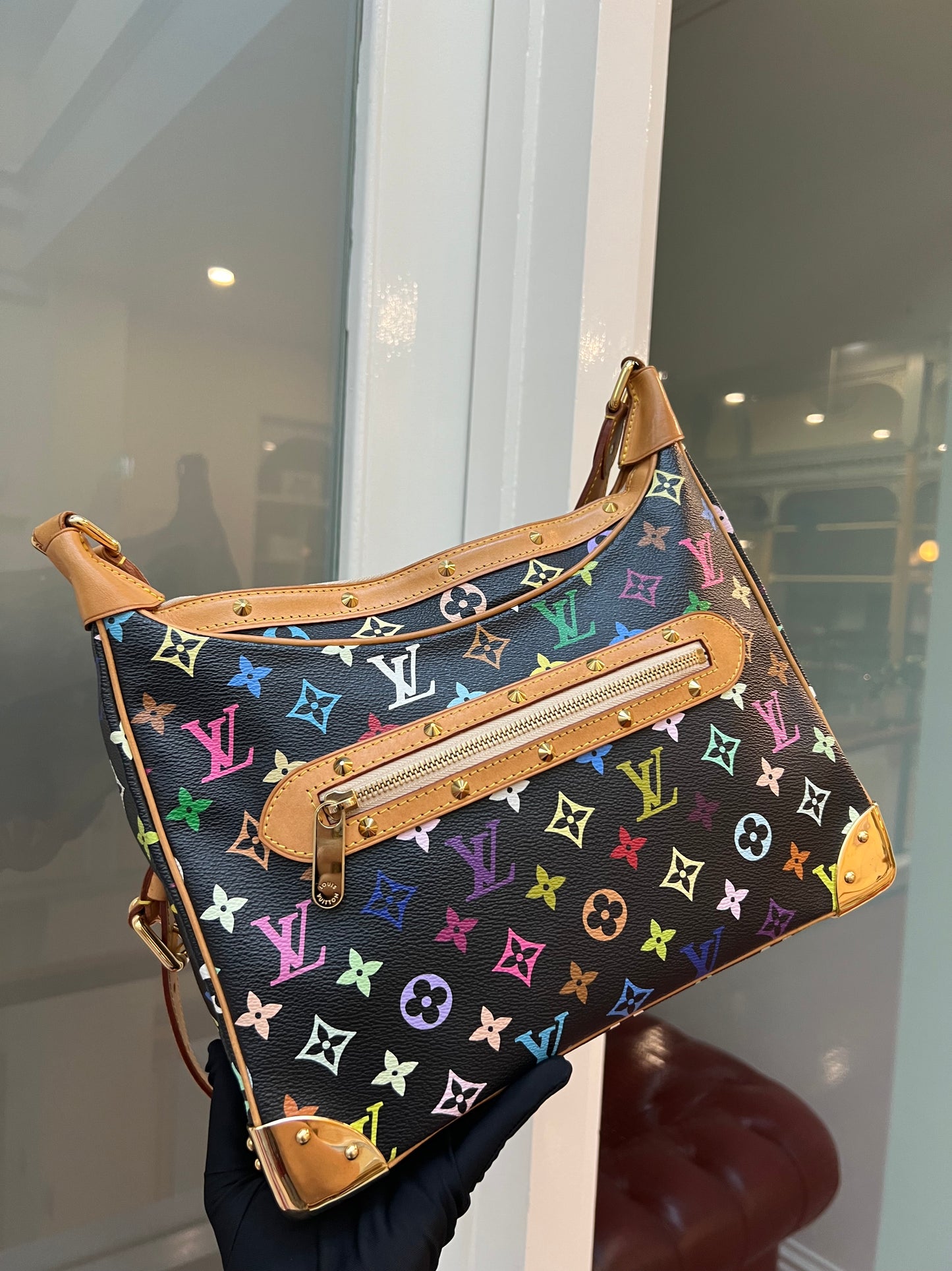 Pre-loved Louis Vuitton x Murakami Limited Edition Monogram Multicolor Boulogne Bag