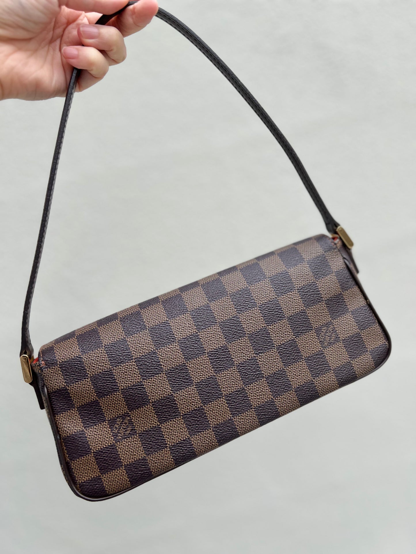 Pre-loved Louis Vuitton Damier Ebene Recoleta Shoulder Bag 2003