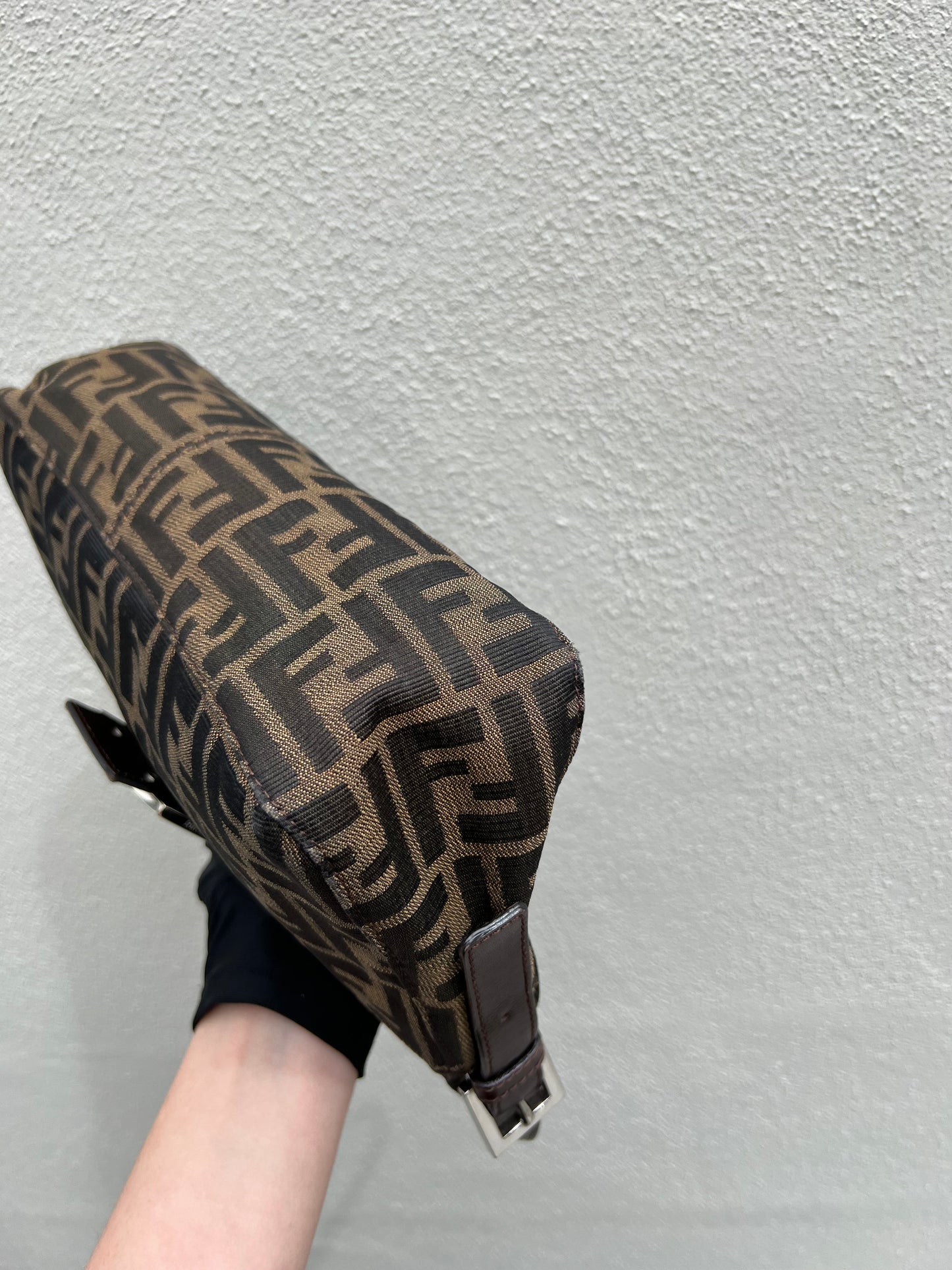 Pre-loved Fendi Zucca FF Mamma Forever Baguette Flap