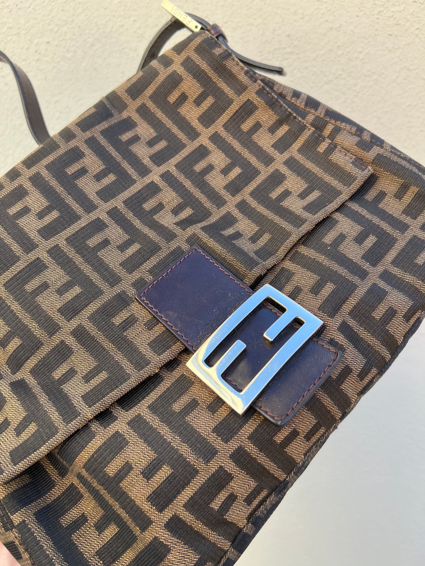 Pre-loved Fendi Vintage Zucca Mamma Handbag