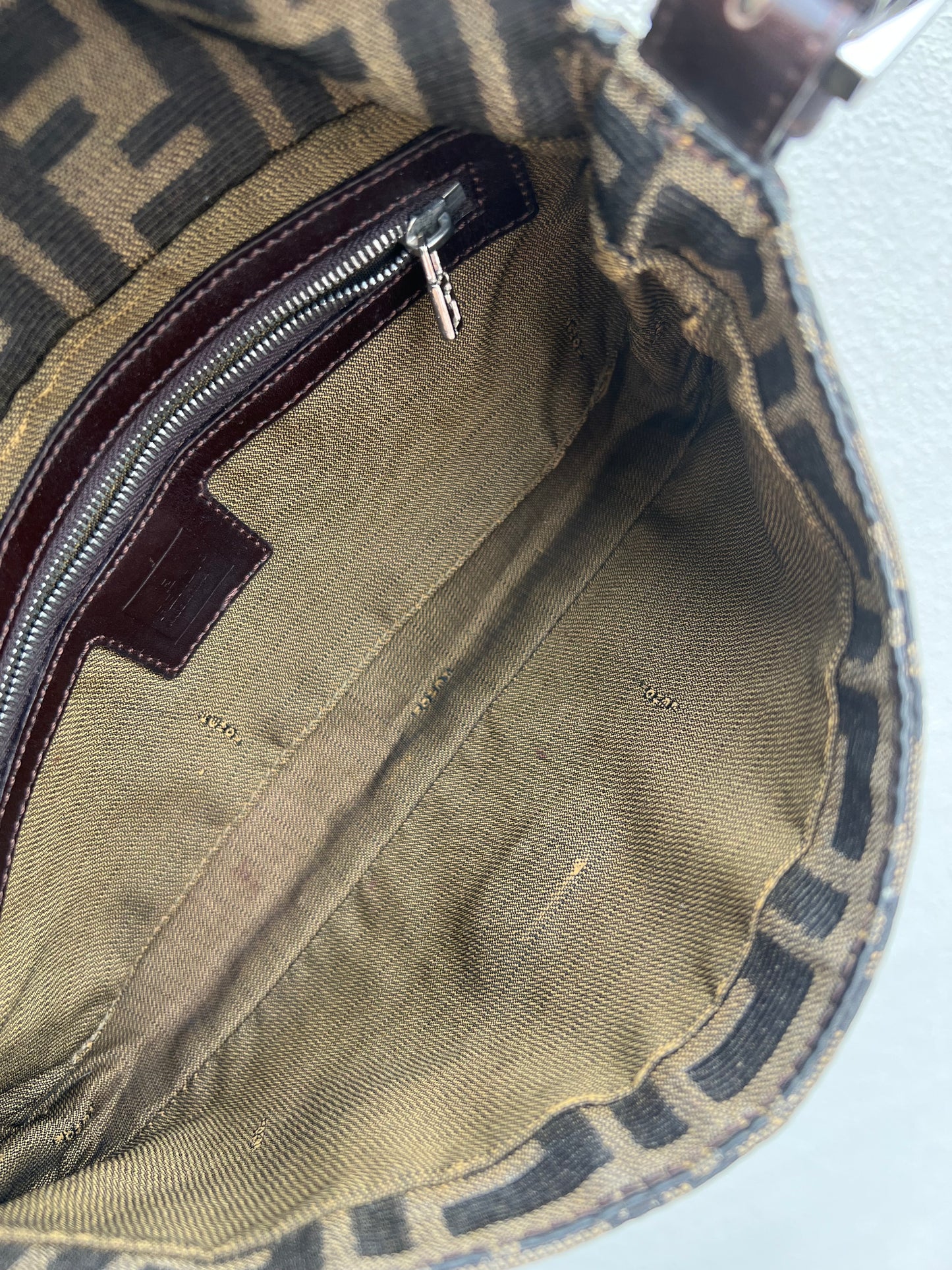 Pre-loved Fendi Vintage Zucca Baguette Handbag