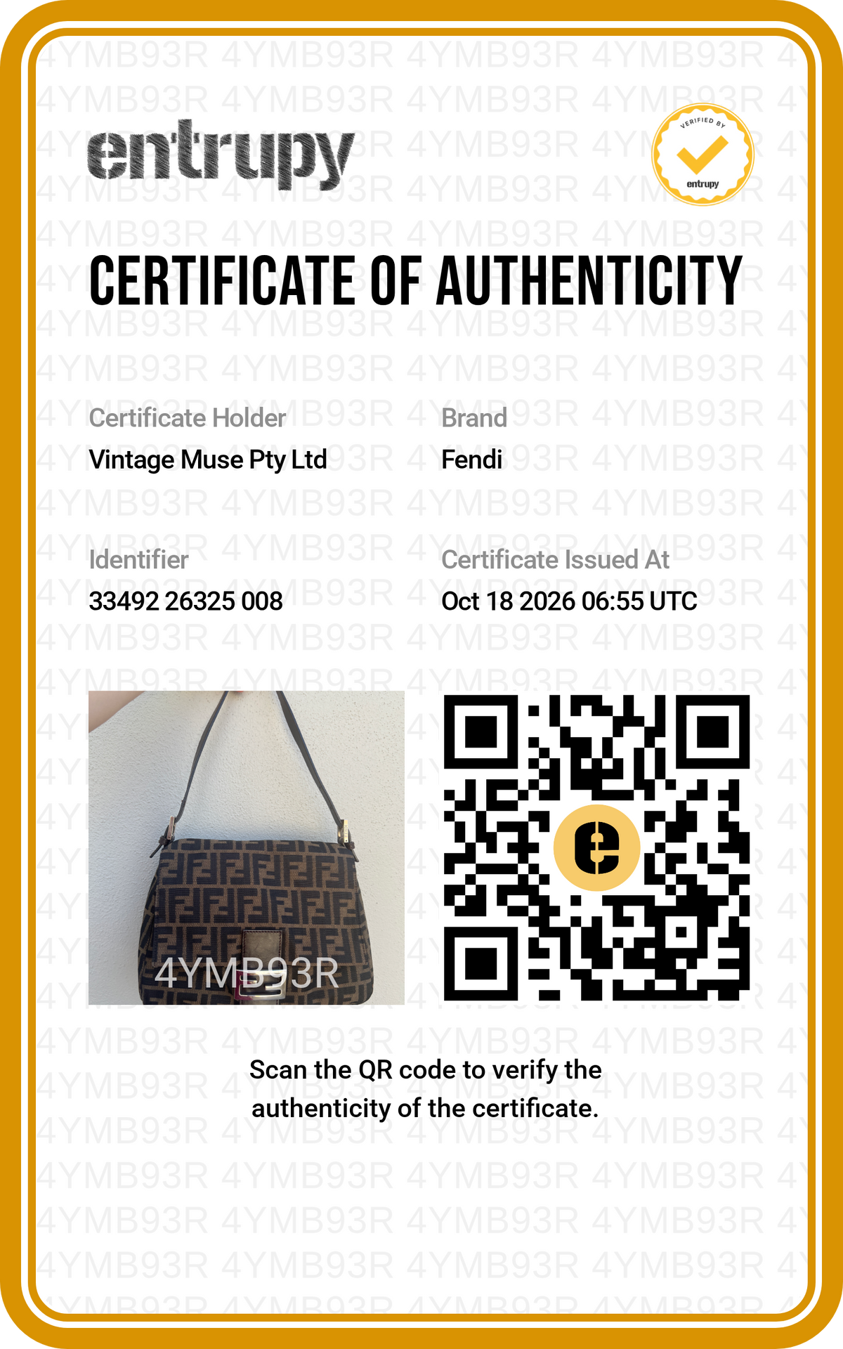 Pre-loved Fendi Vintage Zucca Mamma Handbag