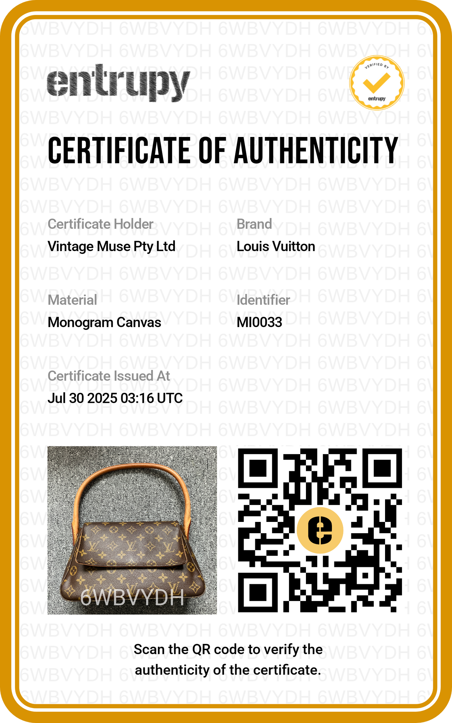 Pre-loved Louis Vuitton Looping PM Handbag Monogram