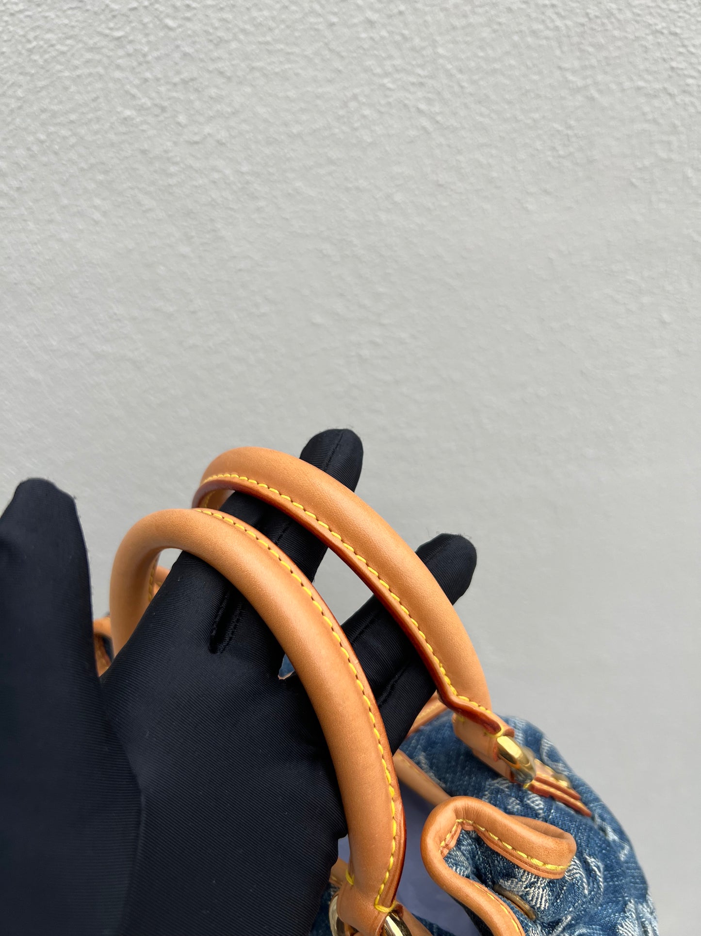 Pre-loved Louis Vuitton Vintage Monogram Denim Pleaty Handbag