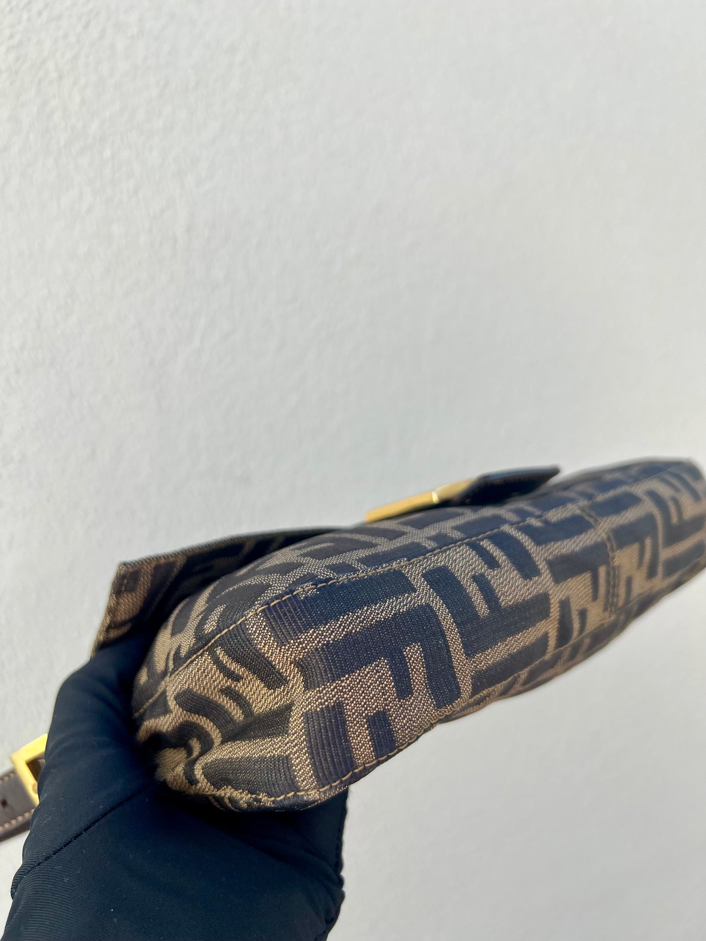 Pre-loved Fendi Vintage Zucca Baguette Handbag