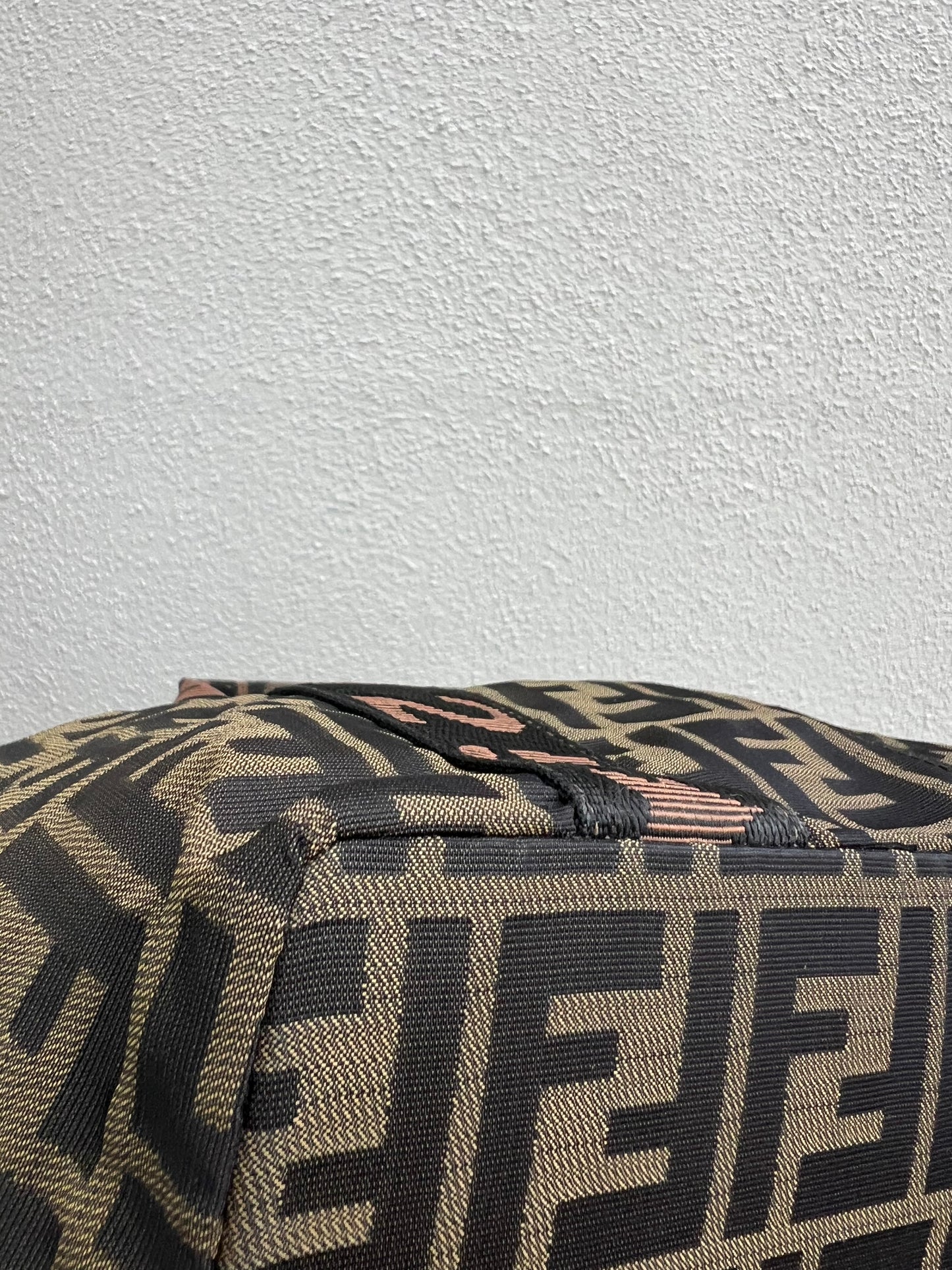 Pre-loved FENDI Zucca Canvas 1925 Tote Tobacco Hand Bag Brown