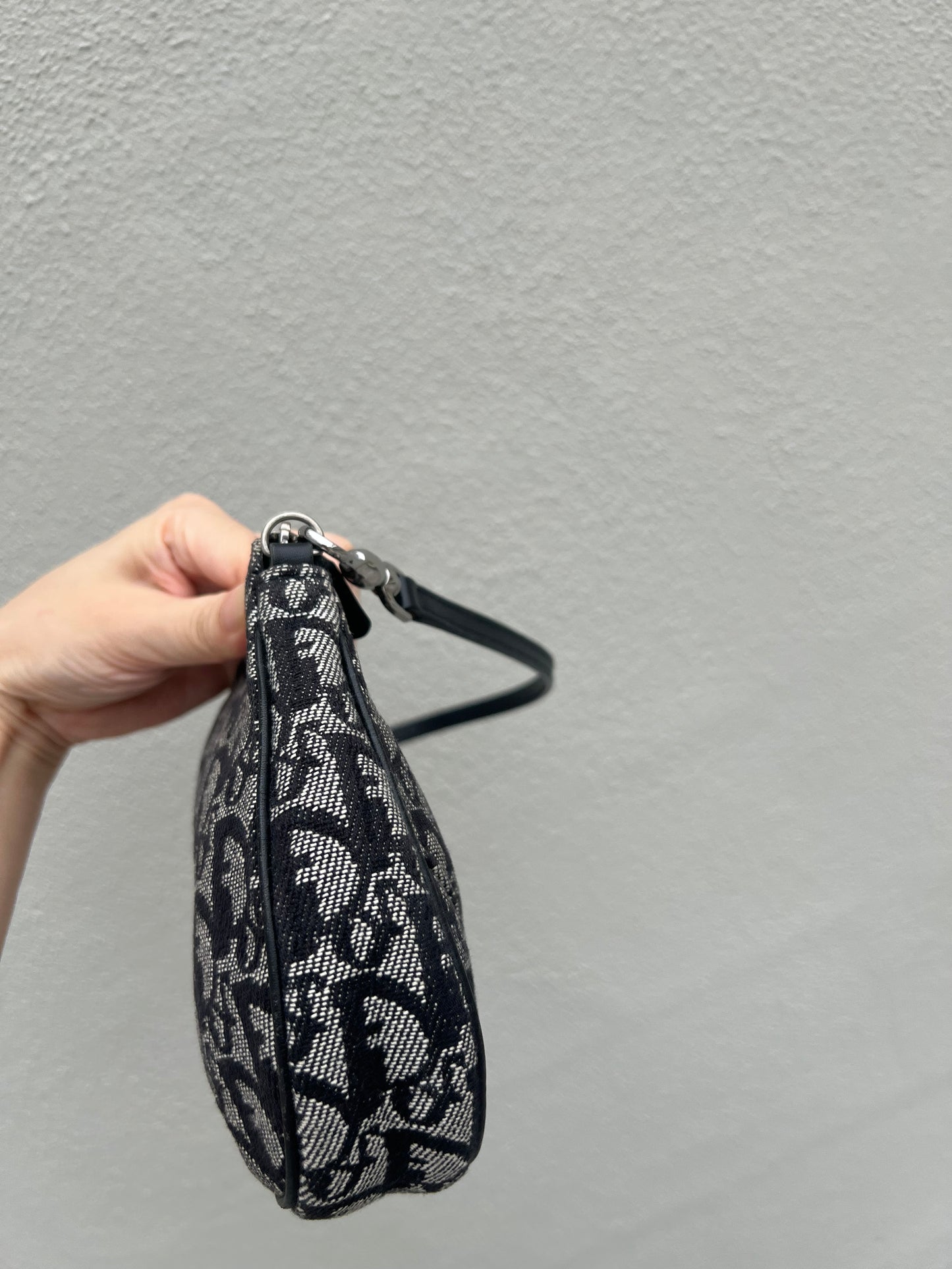 Pre-loved Dior Vintage Monogram Oblique Canvas Mini  Saddle Bag