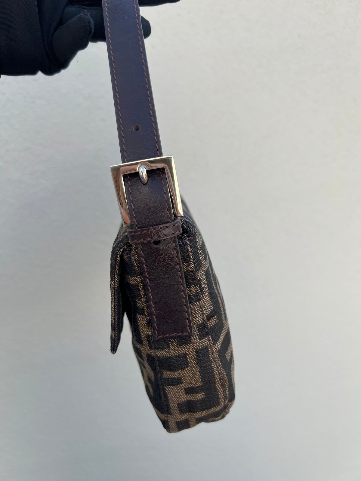 Pre-loved Fendi Vintage Zucca Baguette Handbag