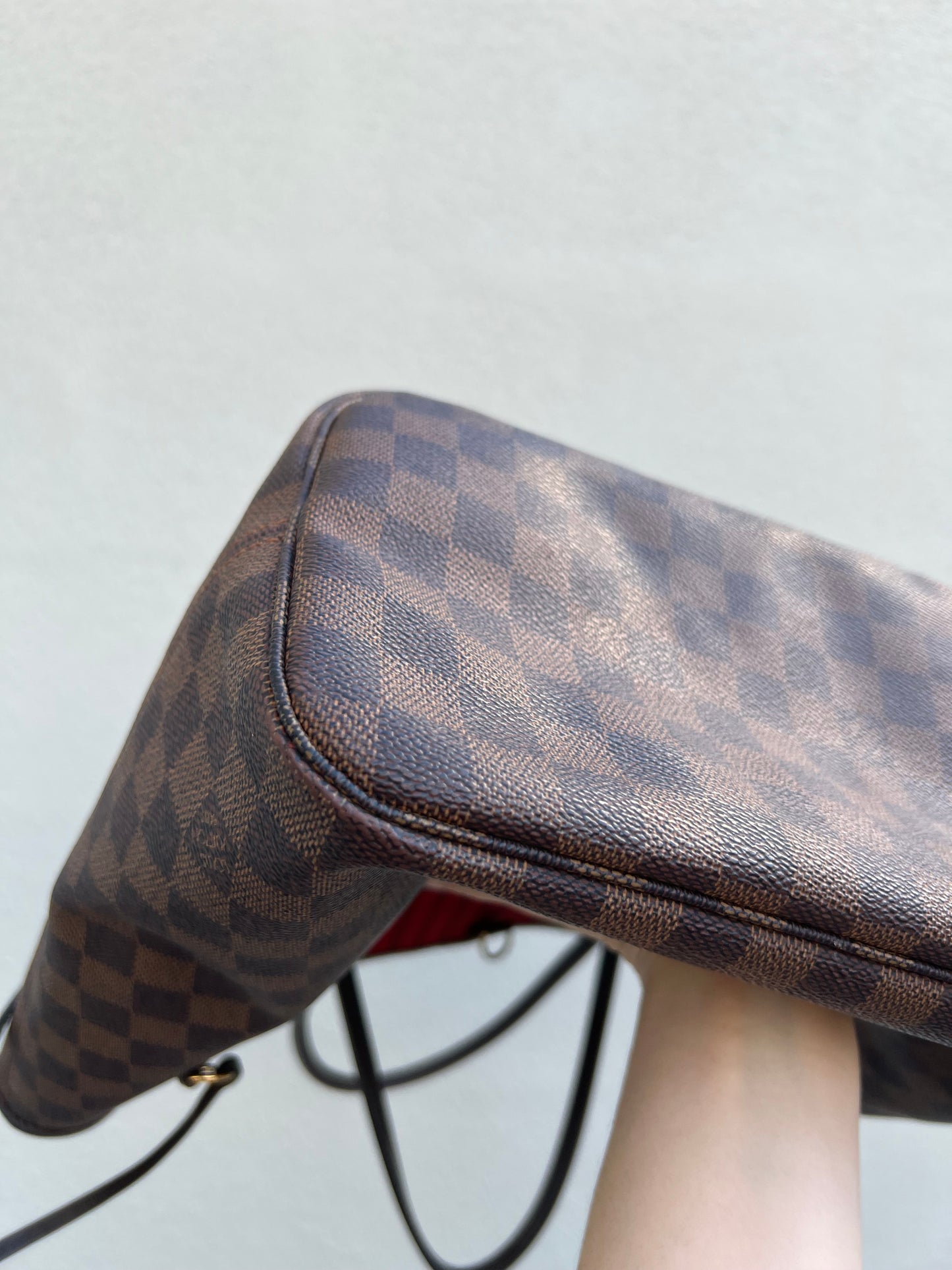 Pre-loved Louis Vuitton Neverfull MM Damier Ebene Tote Bag 2010
