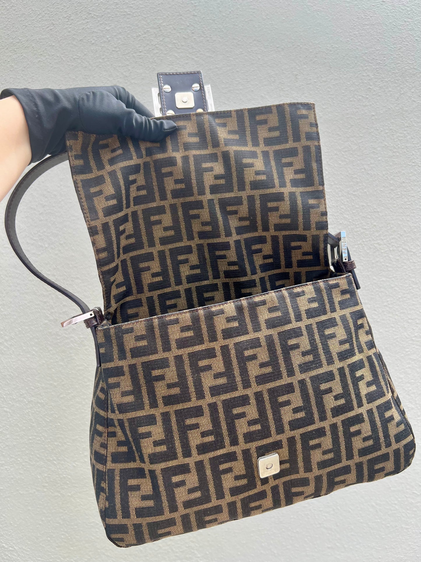 Pre-loved Fendi Vintage Zucca Mamma Handbag