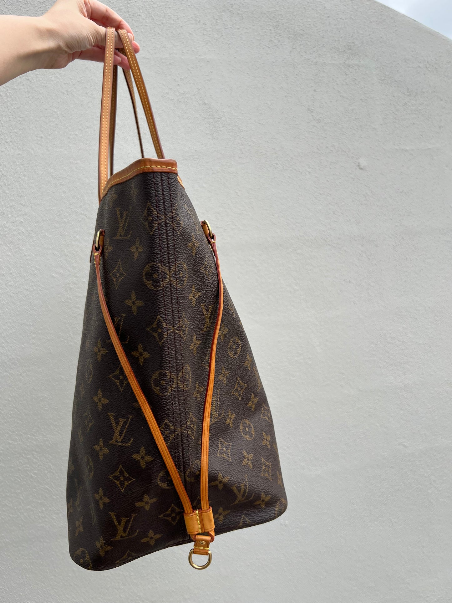 Pre-loved Louis Vuitton Neverfull Leather Tote GM Monogram 2008