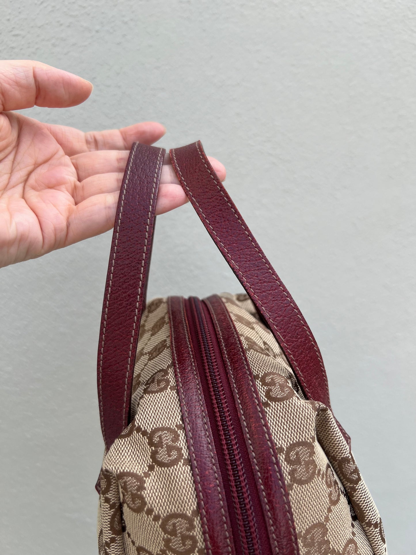 Pre-loved Gucci Y2K GG Canvas Balthus Tofu Bag handbag