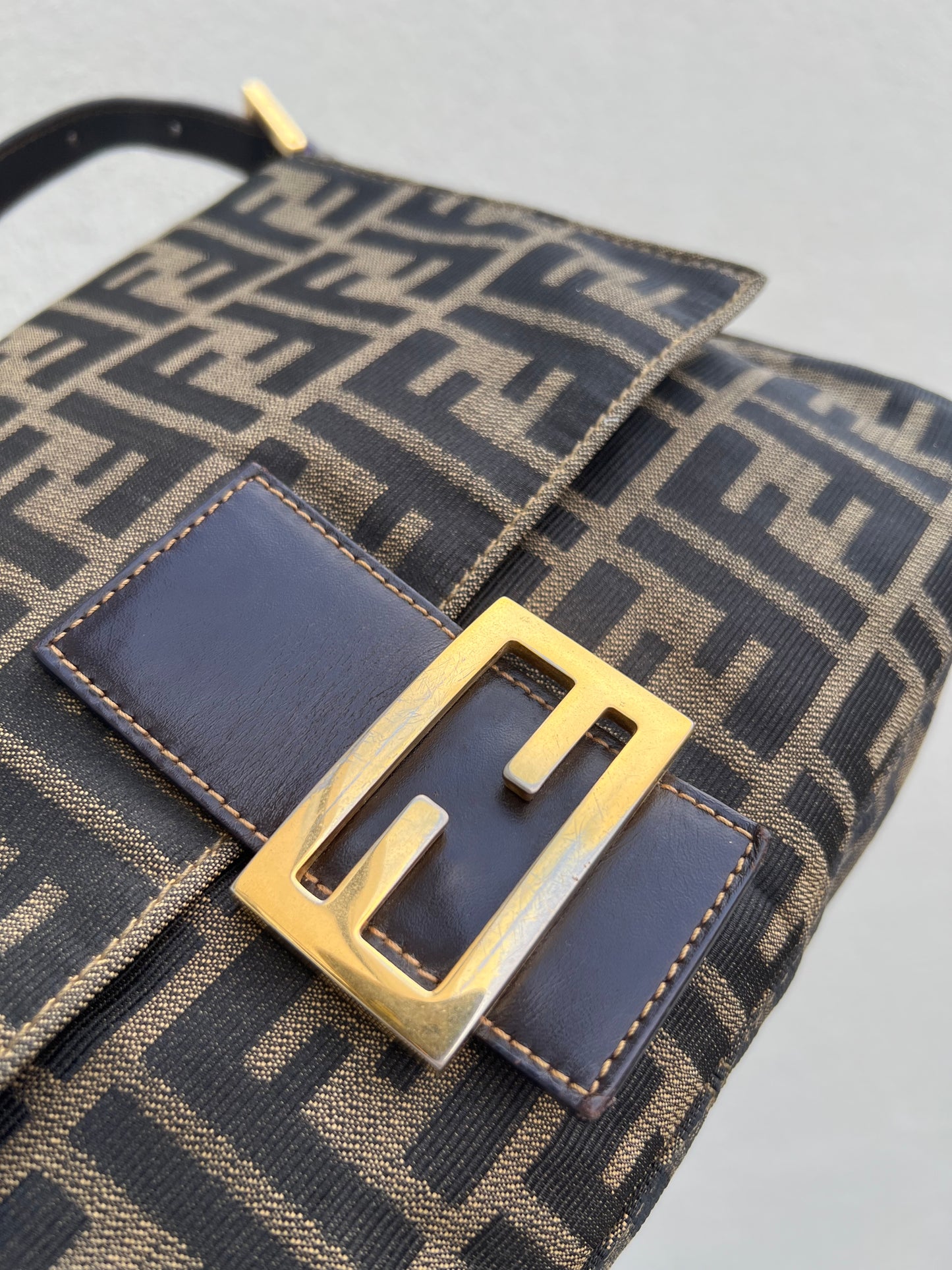 Pre-loved Fendi Vintage Zucca Mamma Handbag