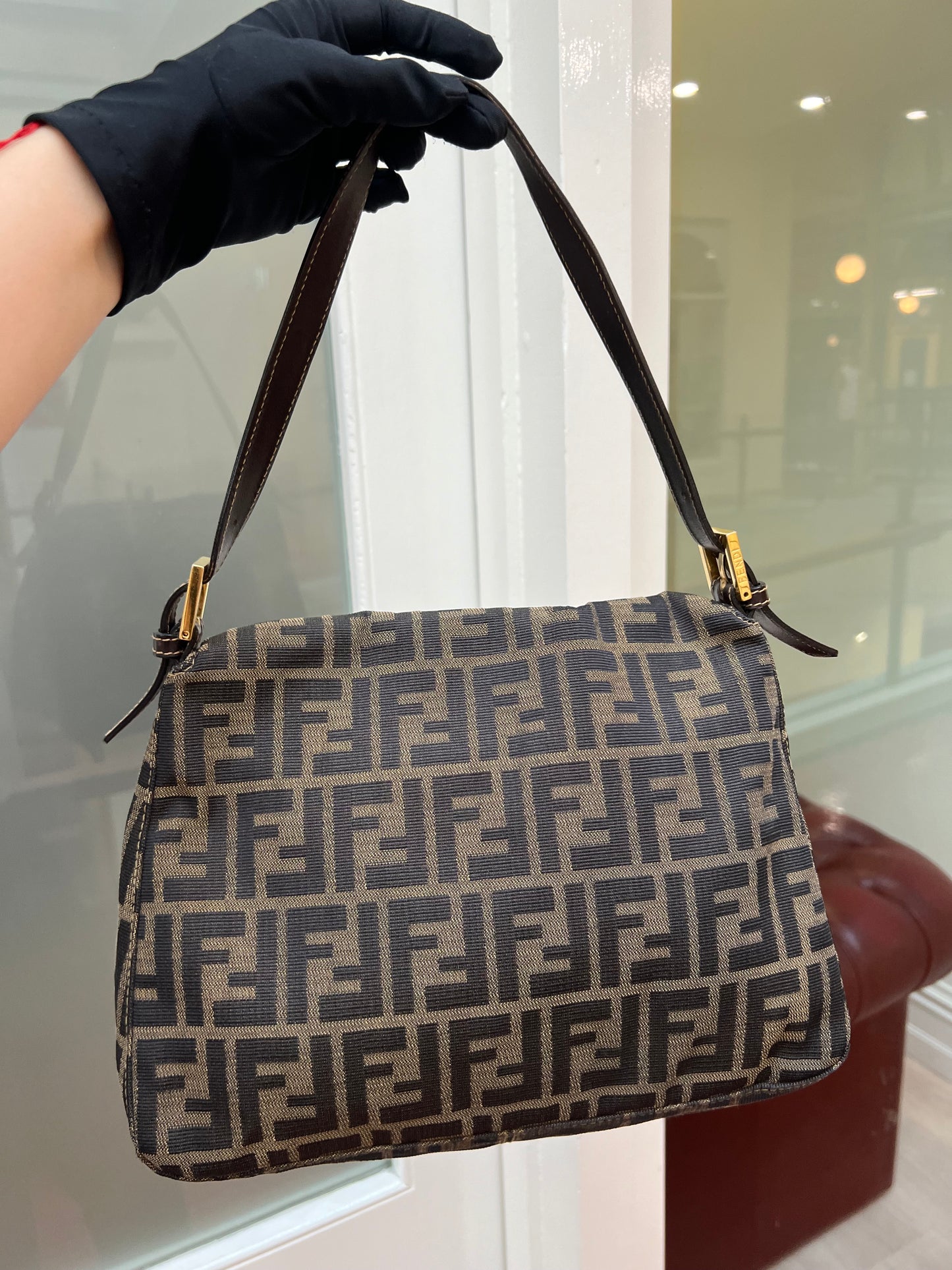 Pre-loved Fendi Vintage Zucca Mamma Handbag