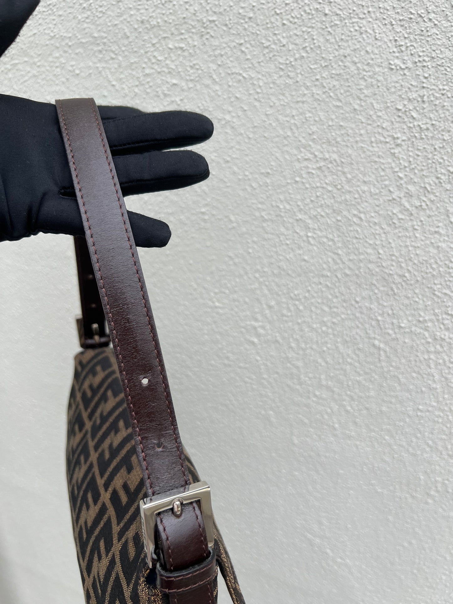 Pre-loved Fendi Vintage Zucca Baguette Handbag