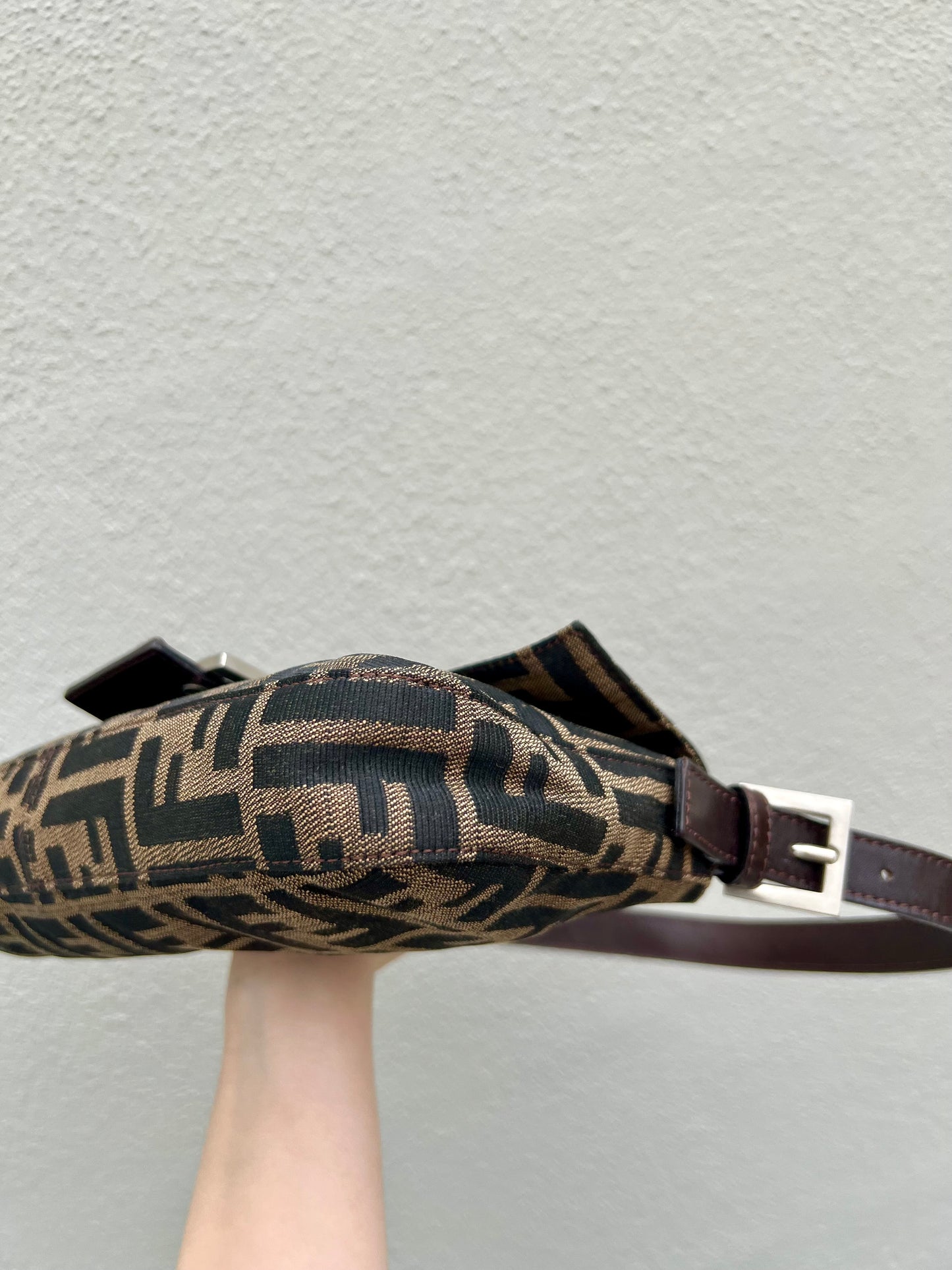 Pre-loved Fendi Vintage Zucca Baguette Handbag