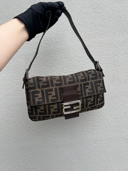 Pre-loved Fendi Vintage Zucca Baguette Handbag