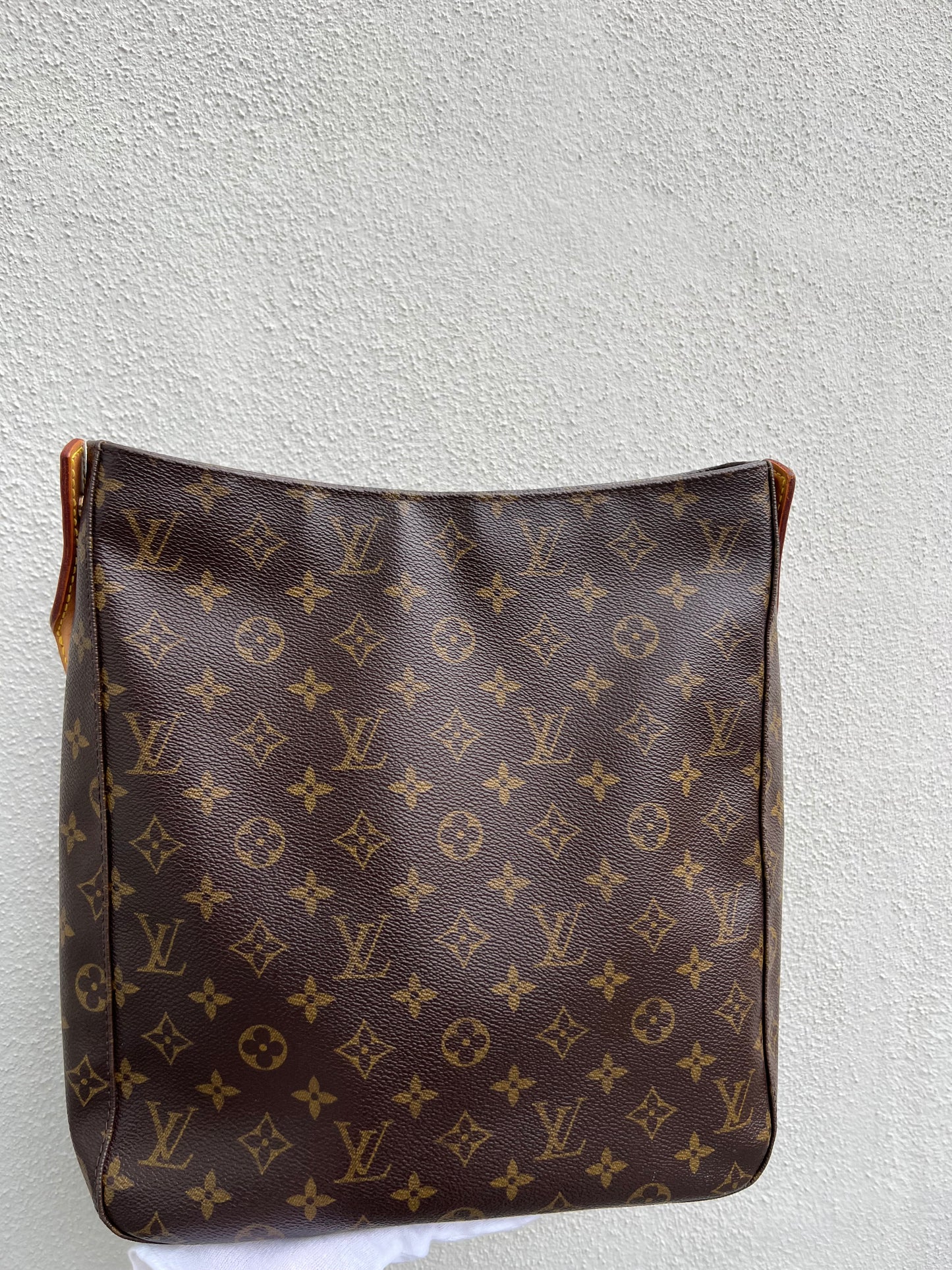 Pre-loved Louis Vuitton Looping Leather Handbag Monogram GM 2002