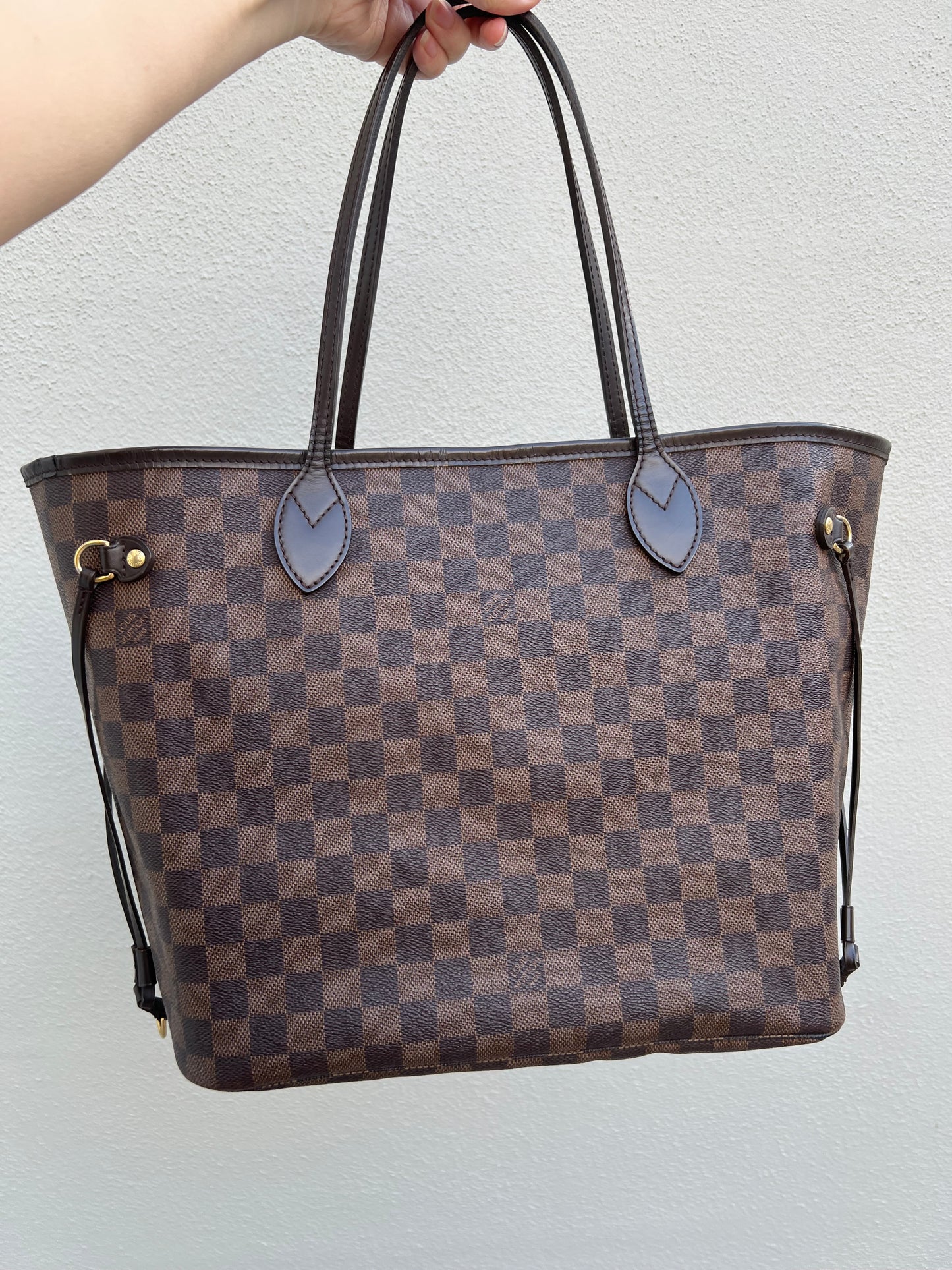 Pre-loved Louis Vuitton Neverfull MM Damier Ebene Tote Bag 2010