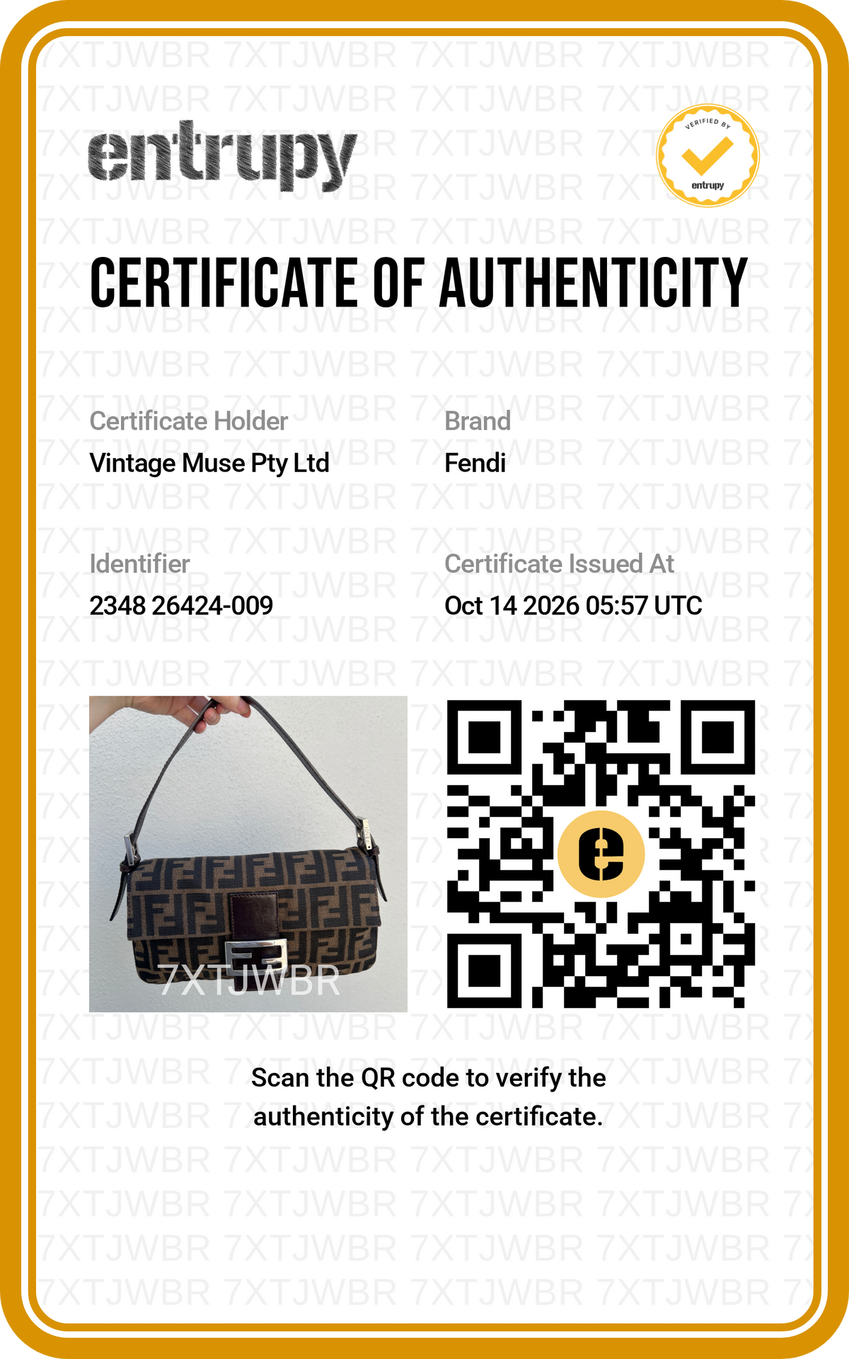 Pre-loved Fendi Vintage Zucca Baguette Handbag