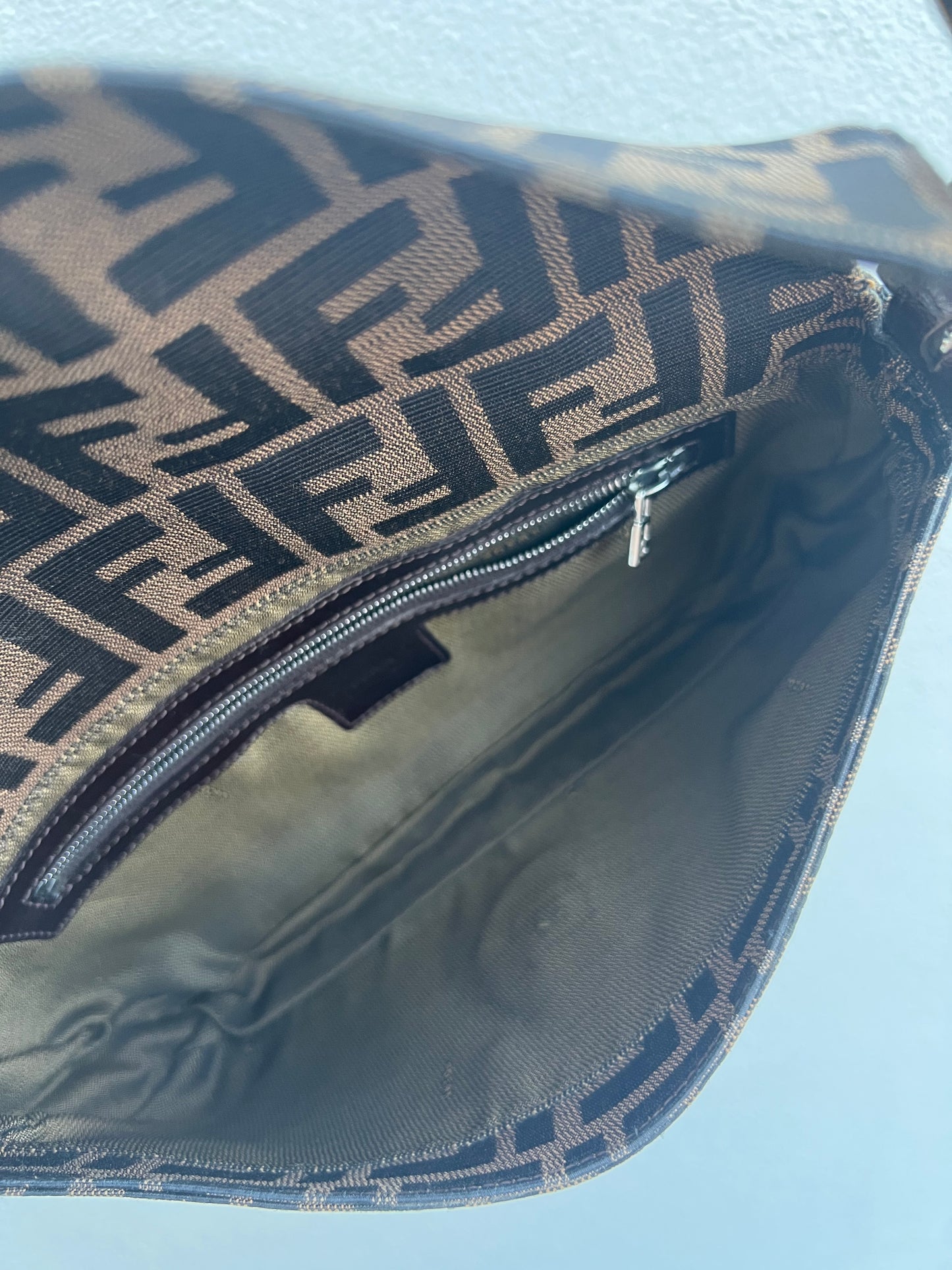 Pre-loved Fendi Vintage Zucca Baguette Handbag