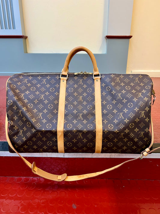 Pre-loved Louis Vuitton Keepall Bandoulière 60 Travel Bag Monogram 1997