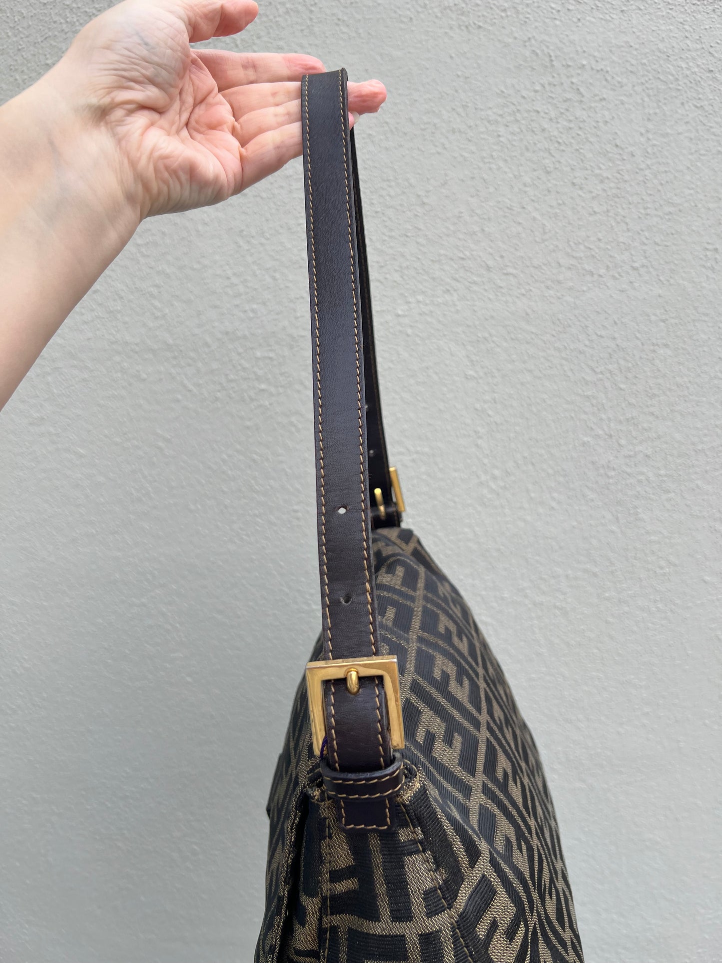 Pre-loved Fendi Vintage Zucca Mamma Handbag