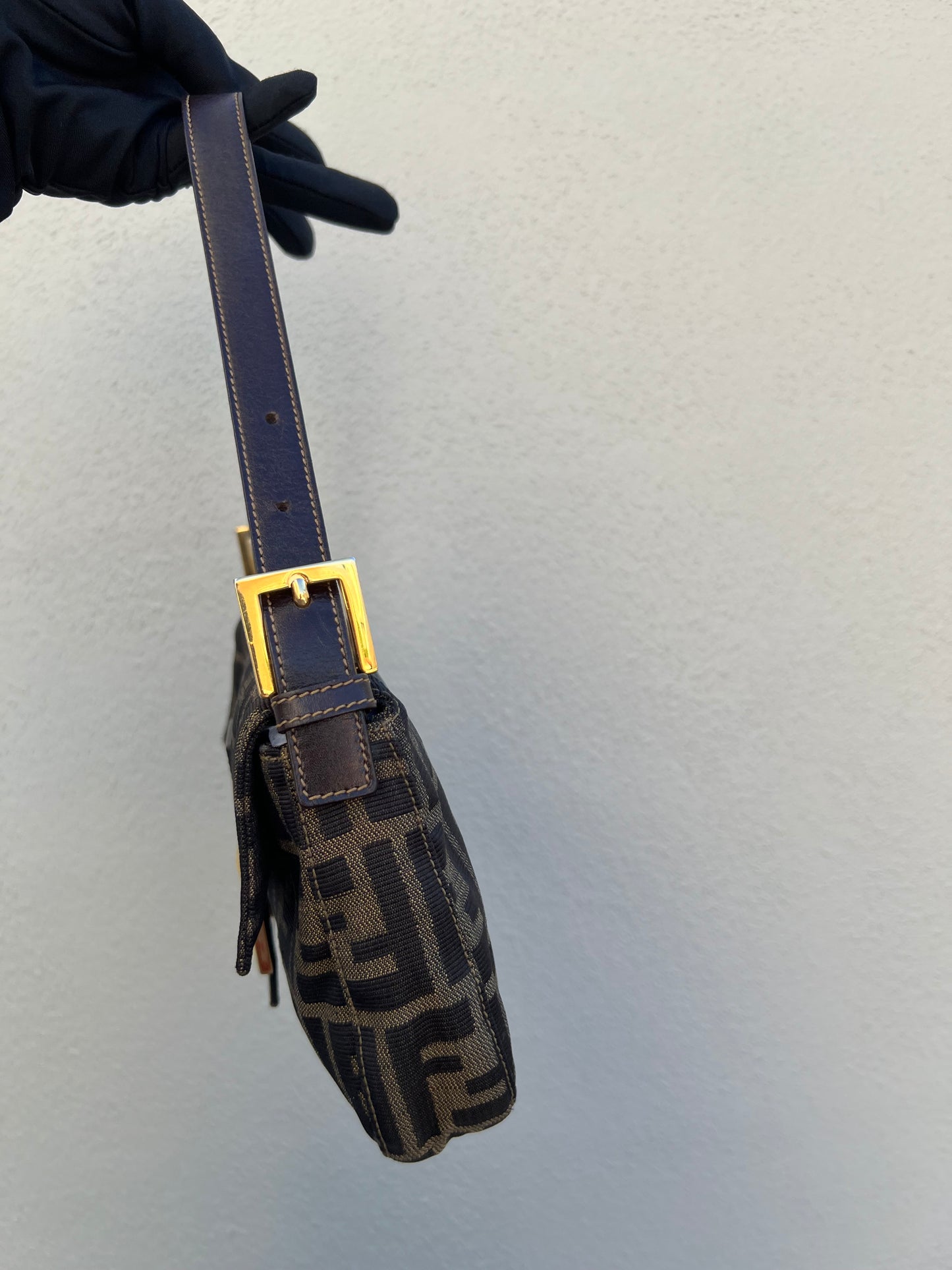 Pre-loved Fendi Vintage Zucca Baguette Handbag