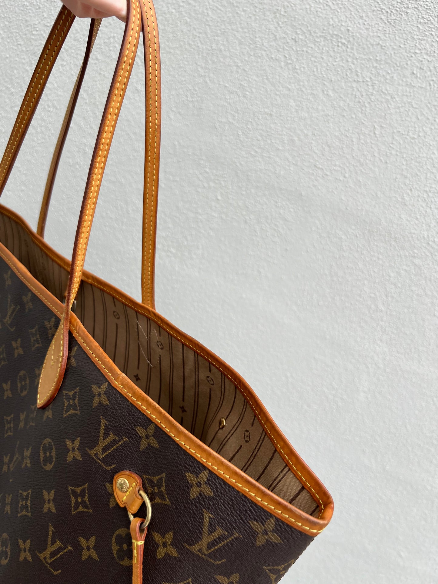 Pre-loved Louis Vuitton Neverfull Leather Tote GM Monogram 2008