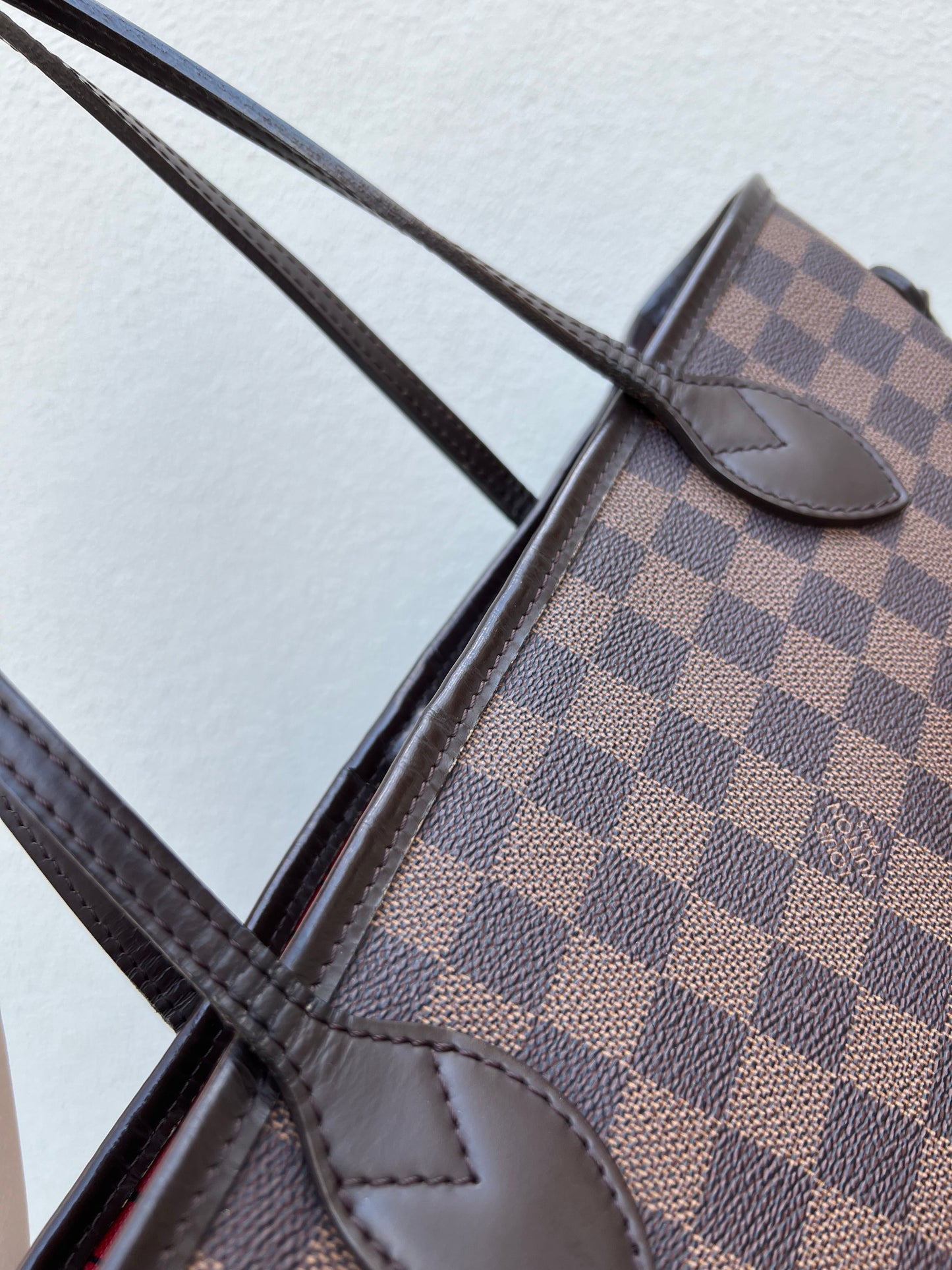 Pre-loved Louis Vuitton Neverfull MM Damier Ebene Tote Bag 2010