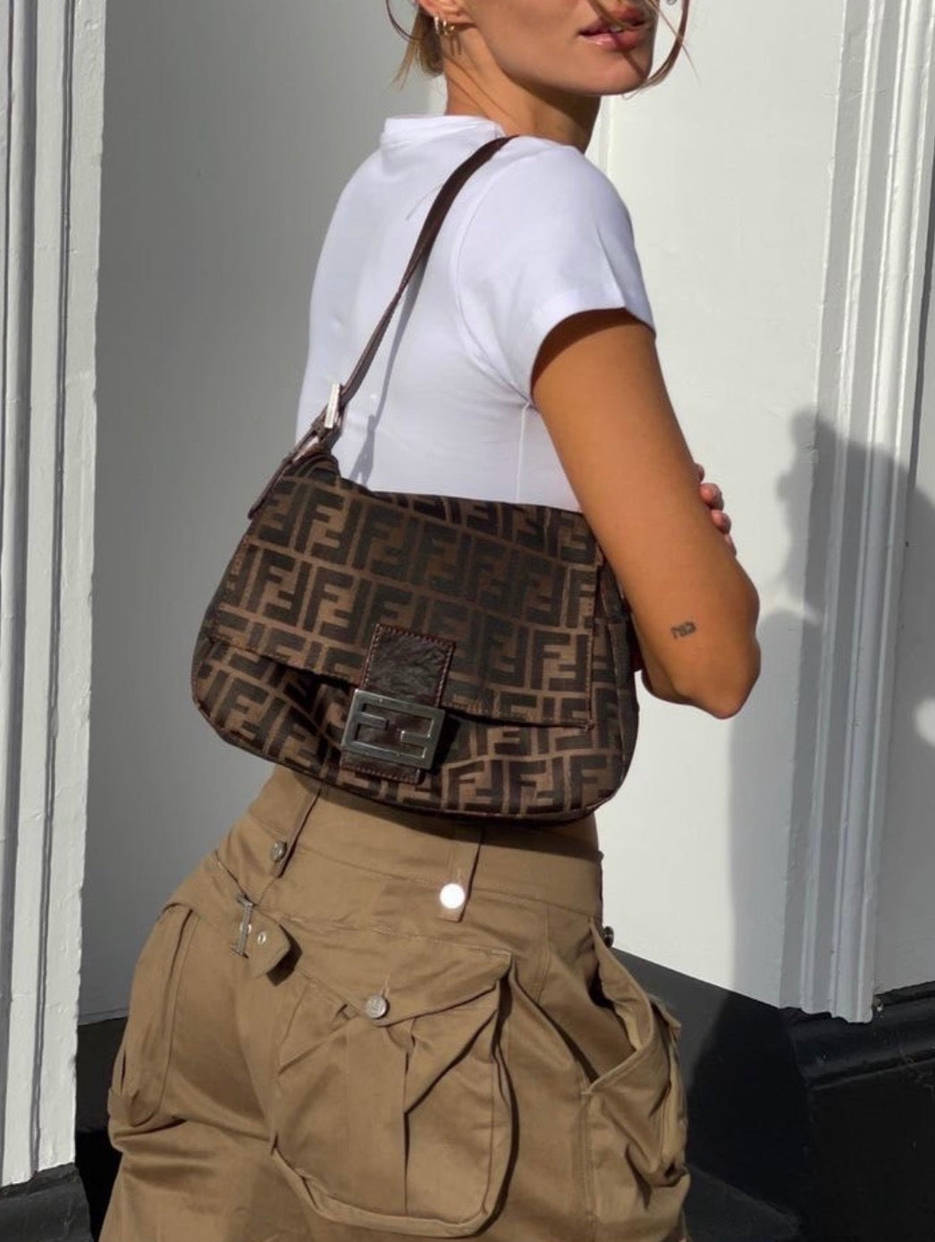 Pre-loved Fendi Vintage Zucca Mamma Handbag
