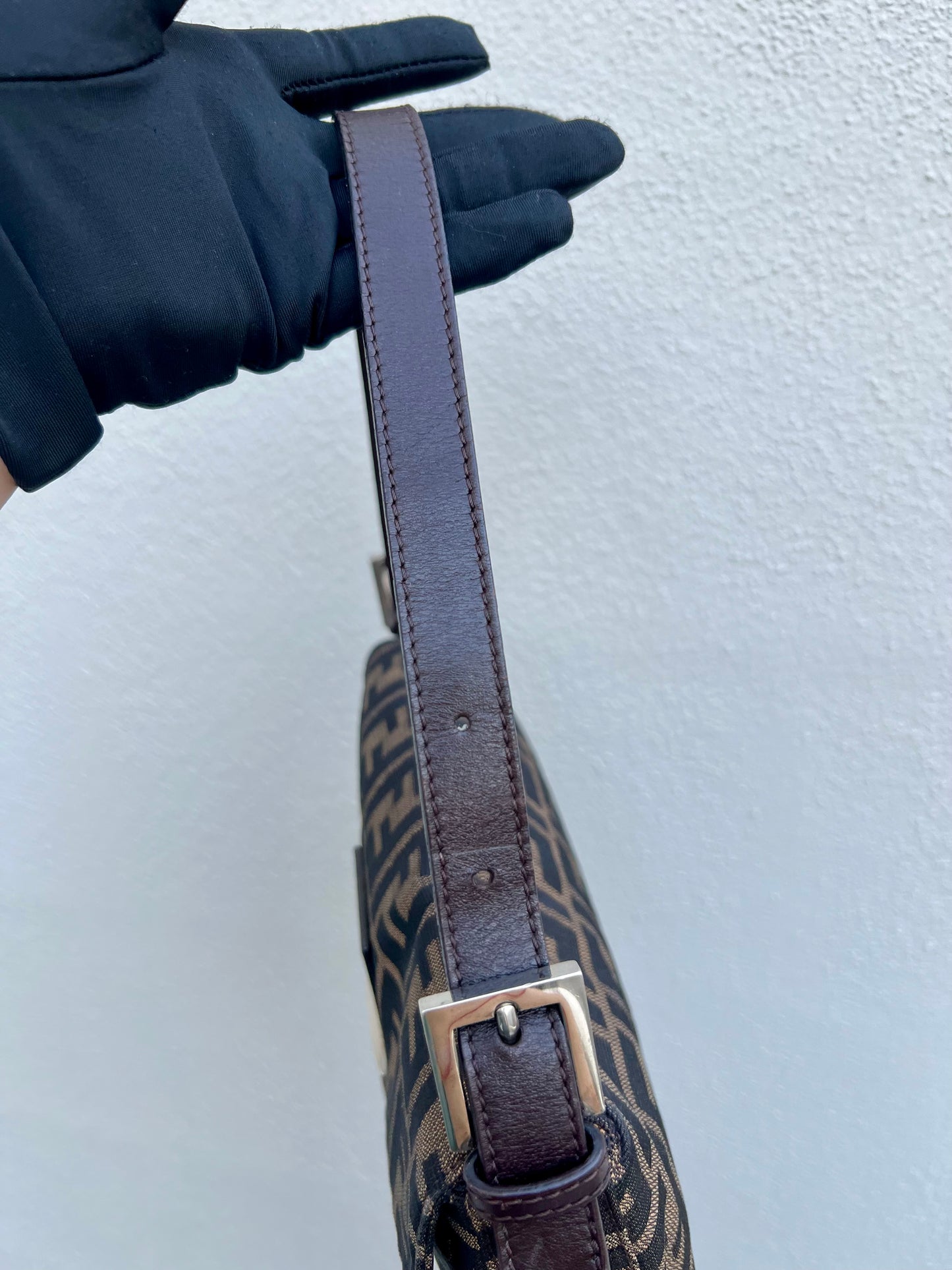 Pre-loved Fendi Vintage Zucca Baguette Handbag