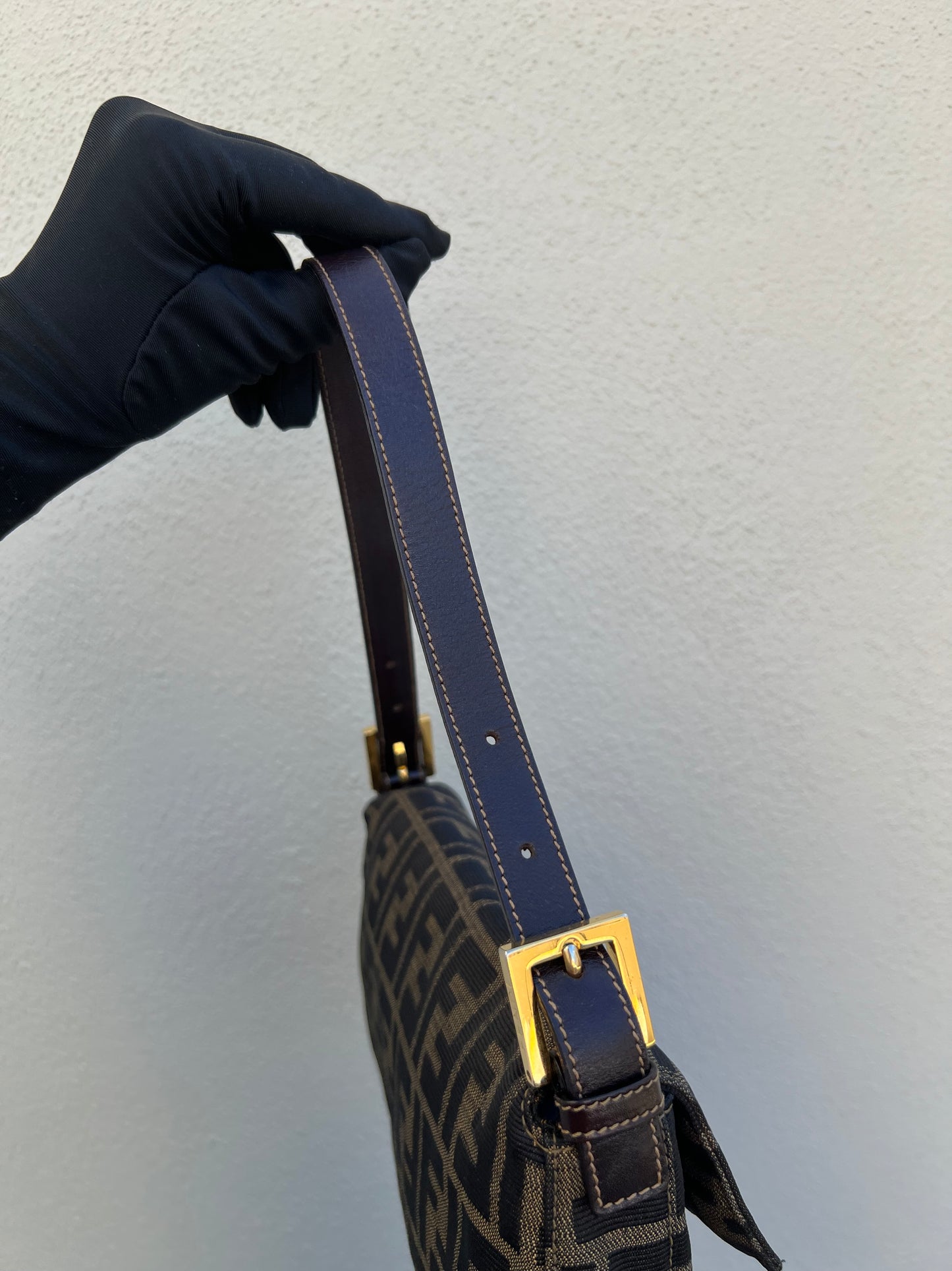Pre-loved Fendi Vintage Zucca Baguette Handbag