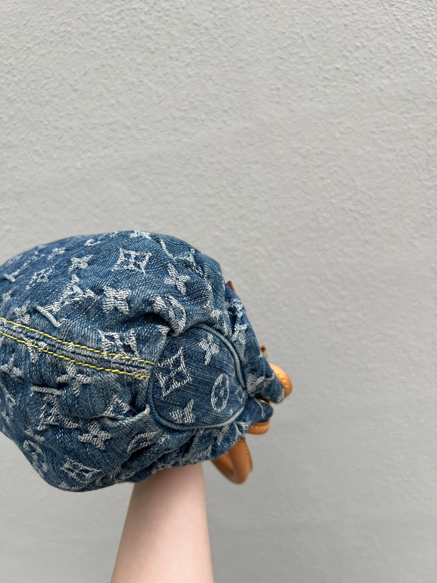 Pre-loved Louis Vuitton Vintage Monogram Denim Pleaty Handbag