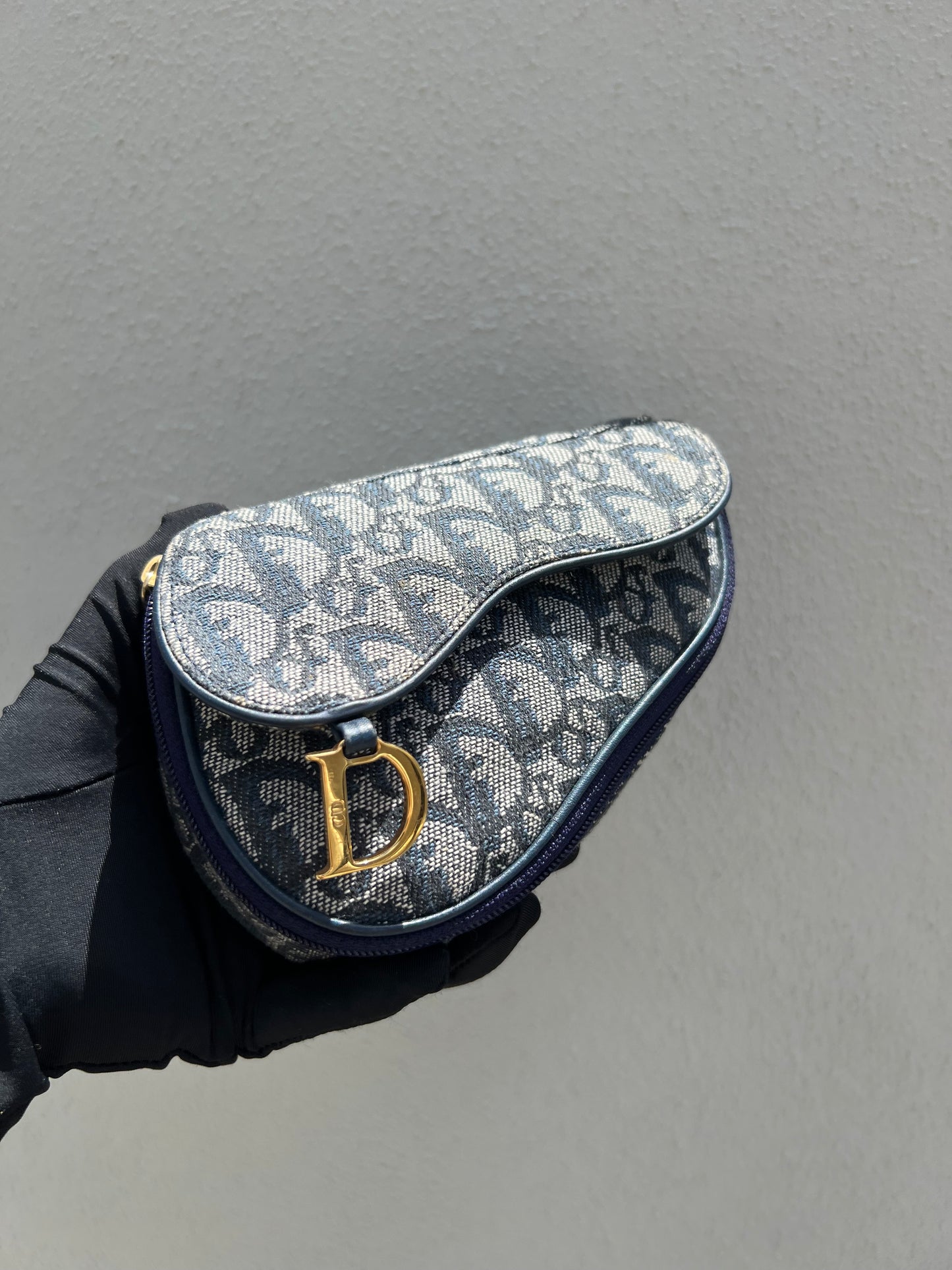Pre-loved Christian Dior Saddle Pouch Trotter Handbag
