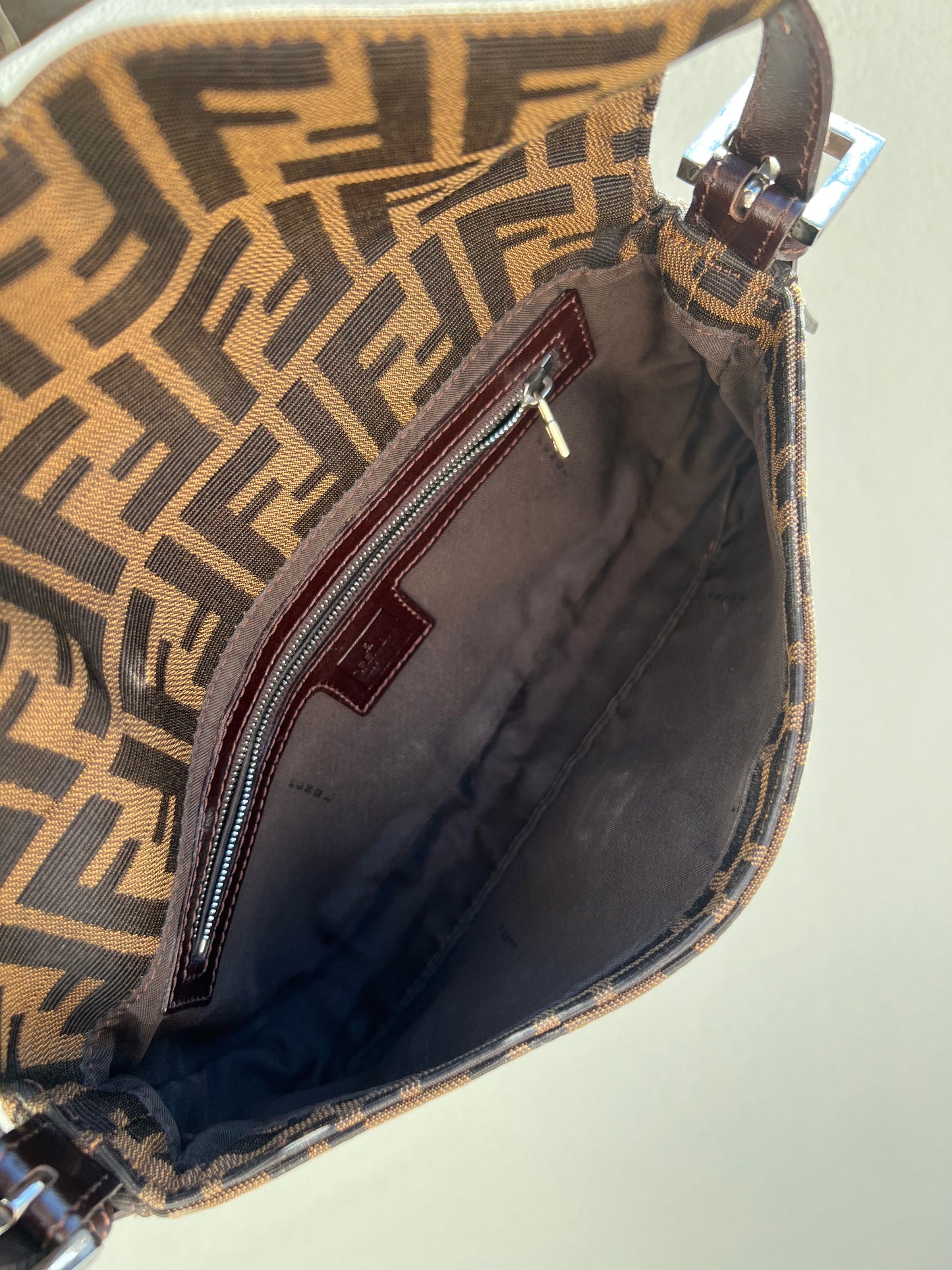 Pre-loved Fendi Vintage Zucca Baguette Handbag