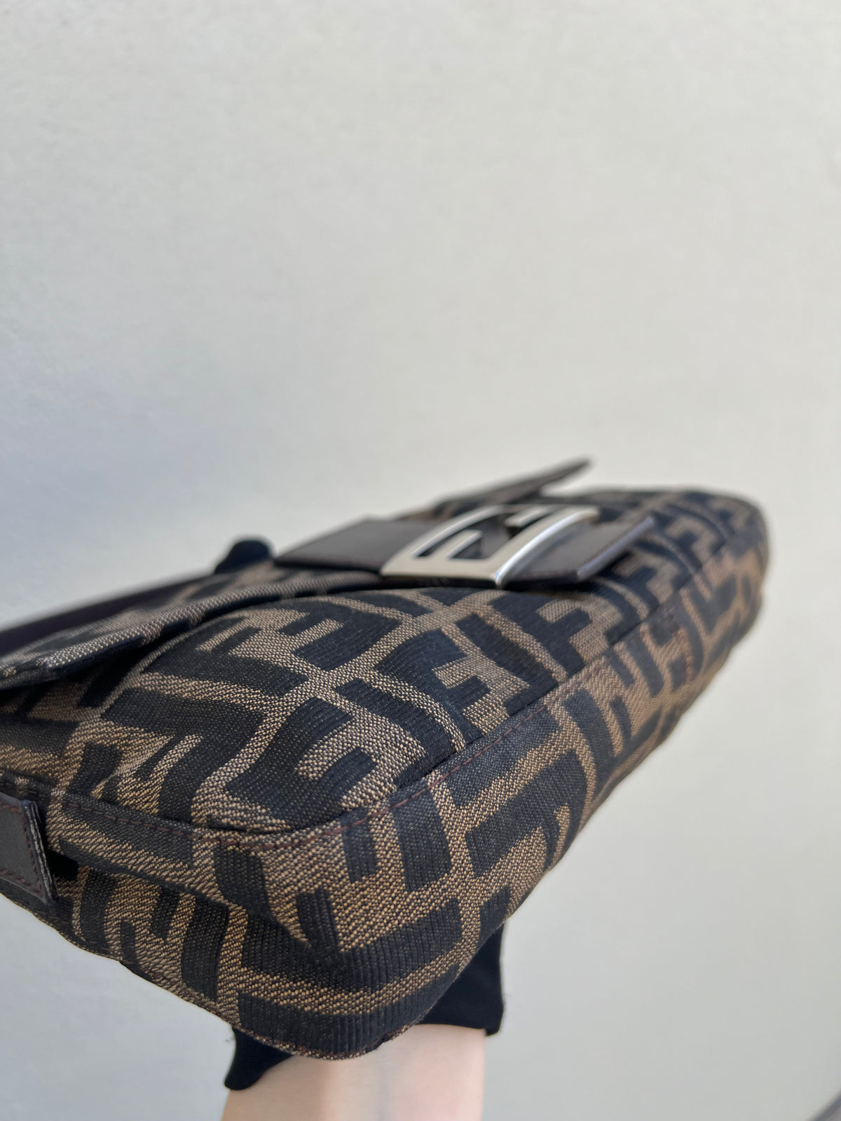 Pre-loved Fendi Vintage Zucca Baguette Handbag
