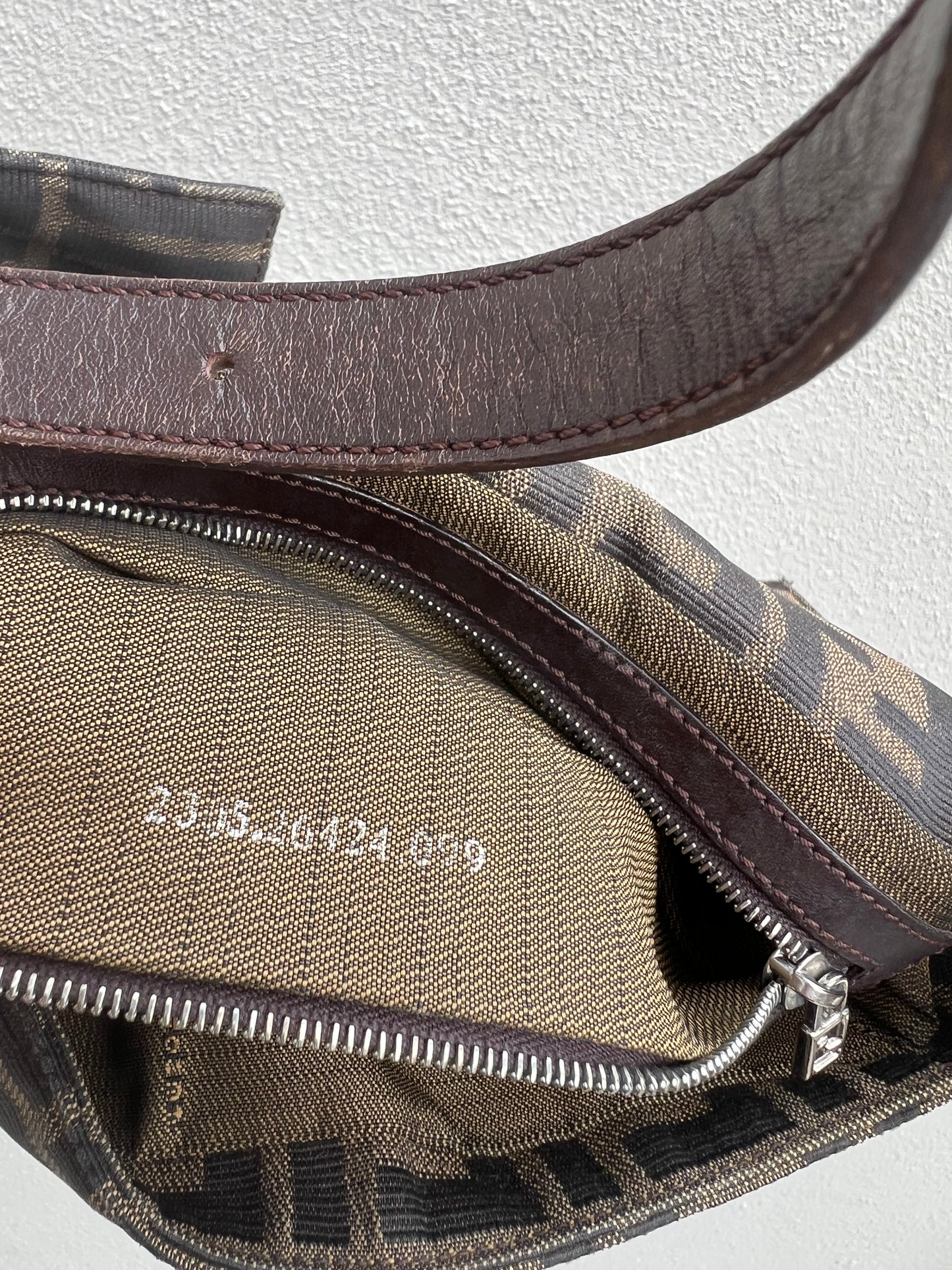 Pre-loved Fendi Vintage Zucca Baguette Handbag