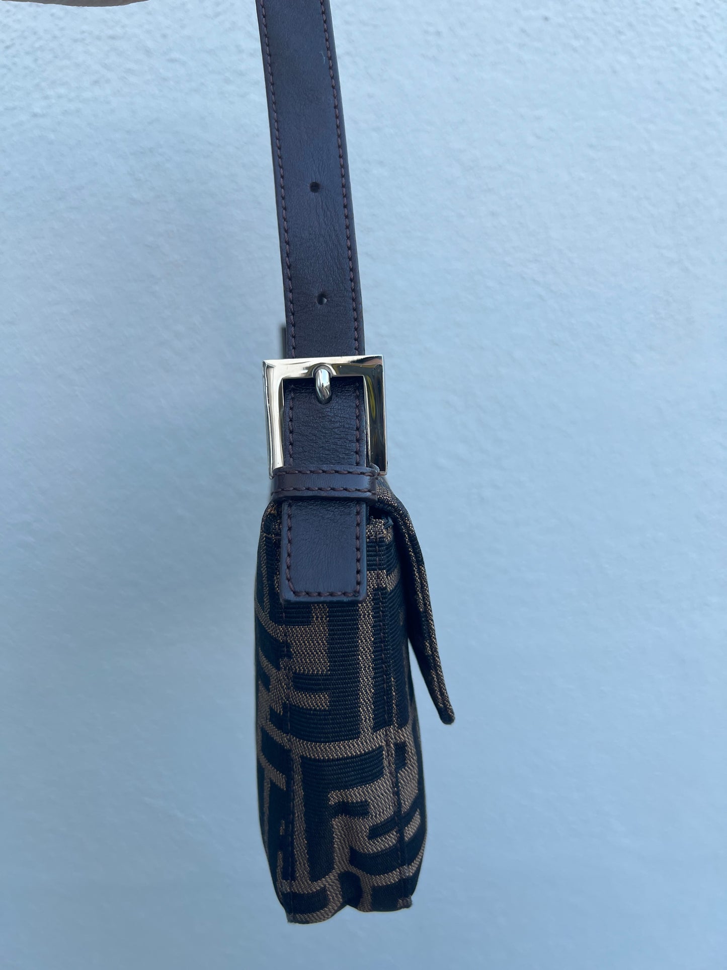 Pre-loved Fendi Vintage Zucca Baguette Handbag