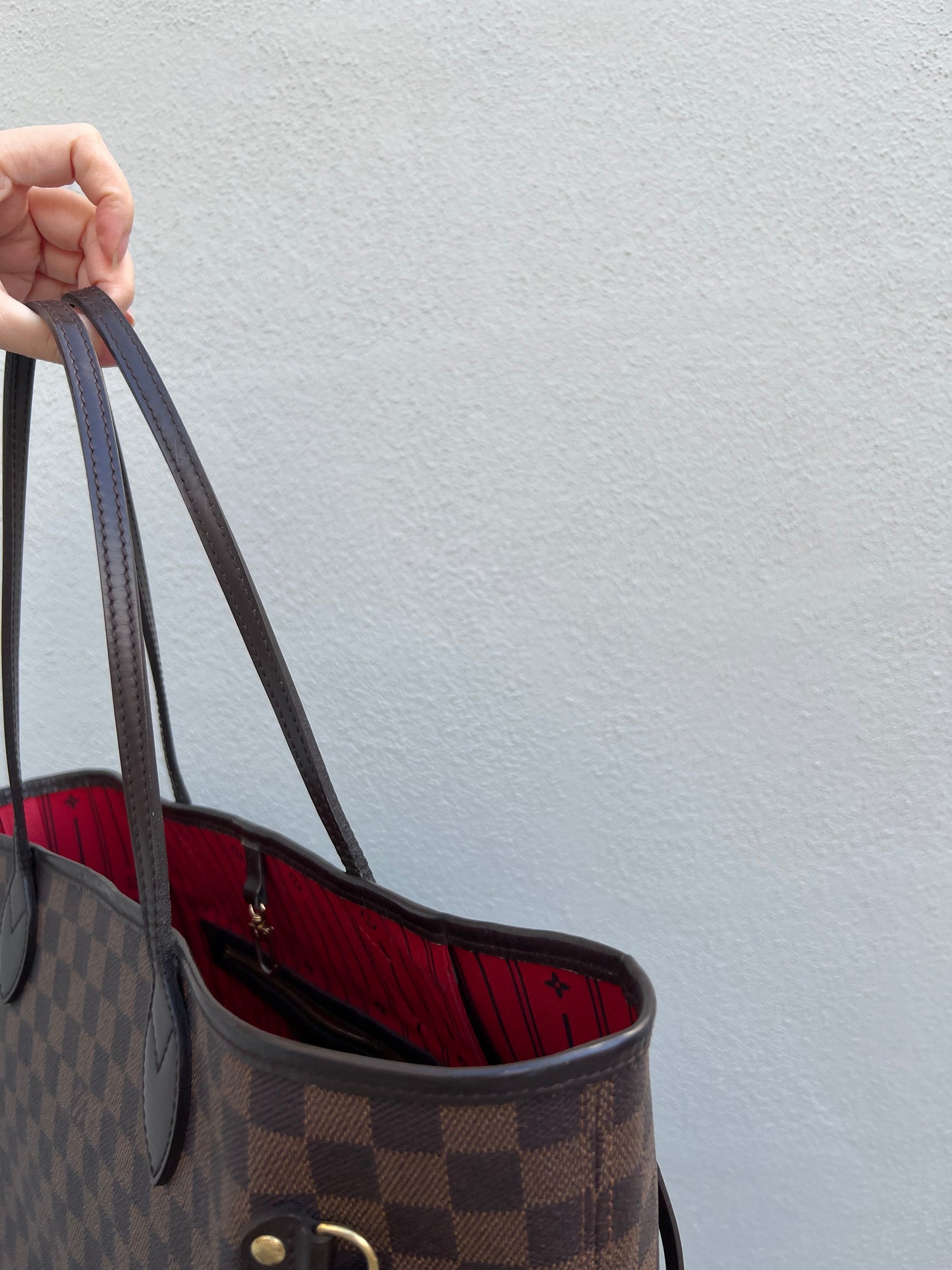 Pre-loved Louis Vuitton Neverfull MM Damier Ebene Tote Bag 2010