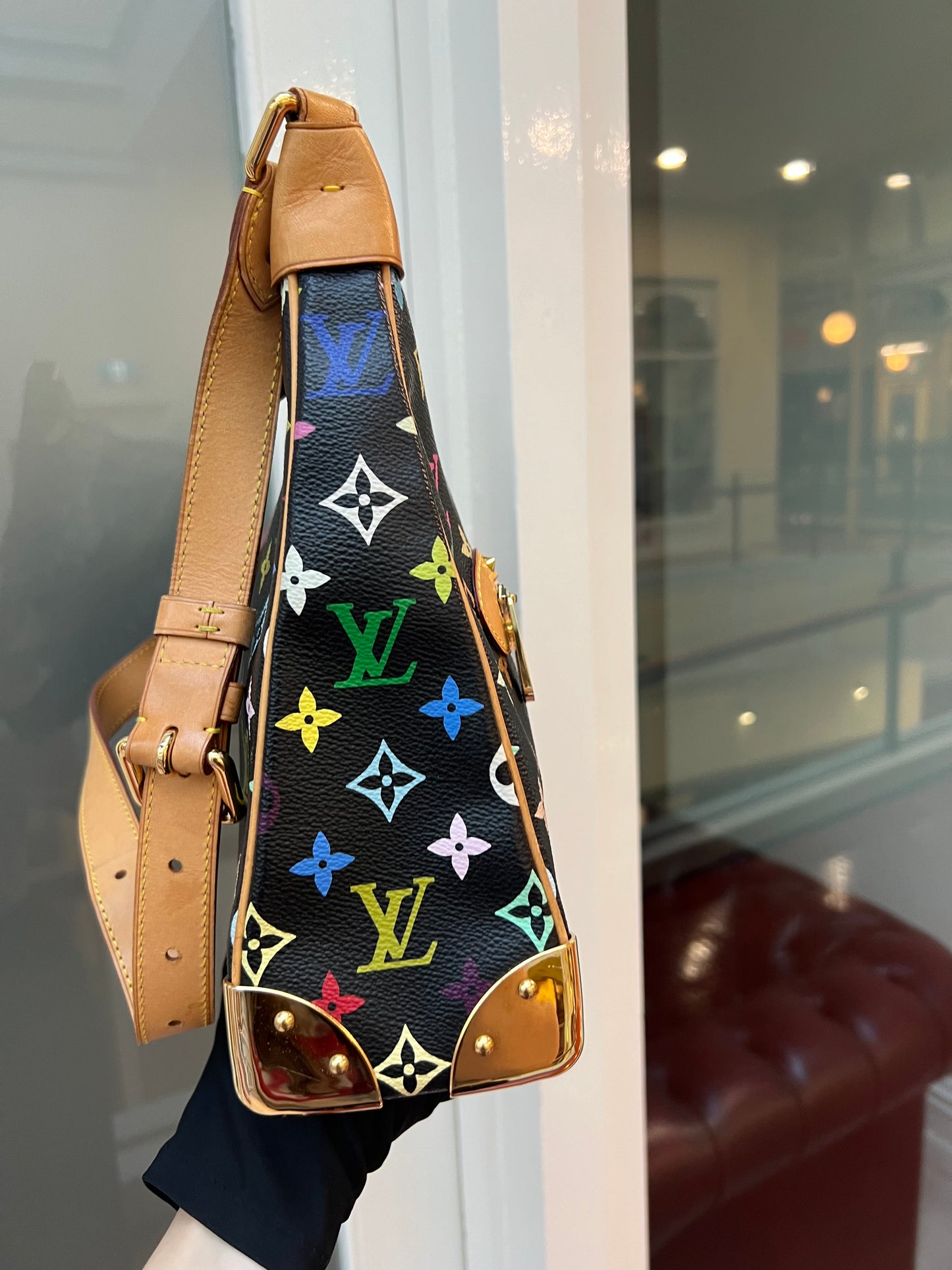 Pre-loved Louis Vuitton x Murakami Limited Edition Monogram Multicolor Boulogne Bag