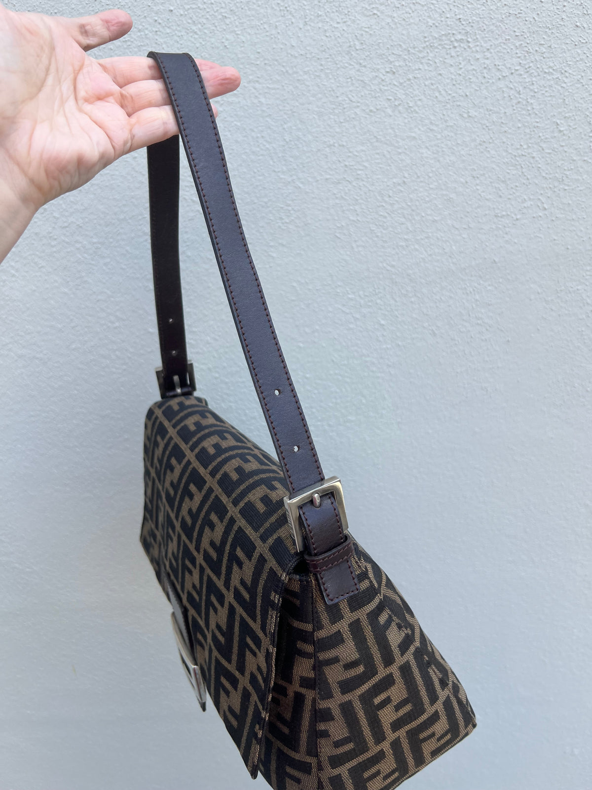 Pre-loved Fendi Vintage Zucca Mamma Handbag