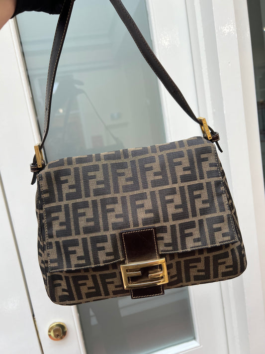 Pre-loved Fendi Vintage Zucca Mamma Handbag